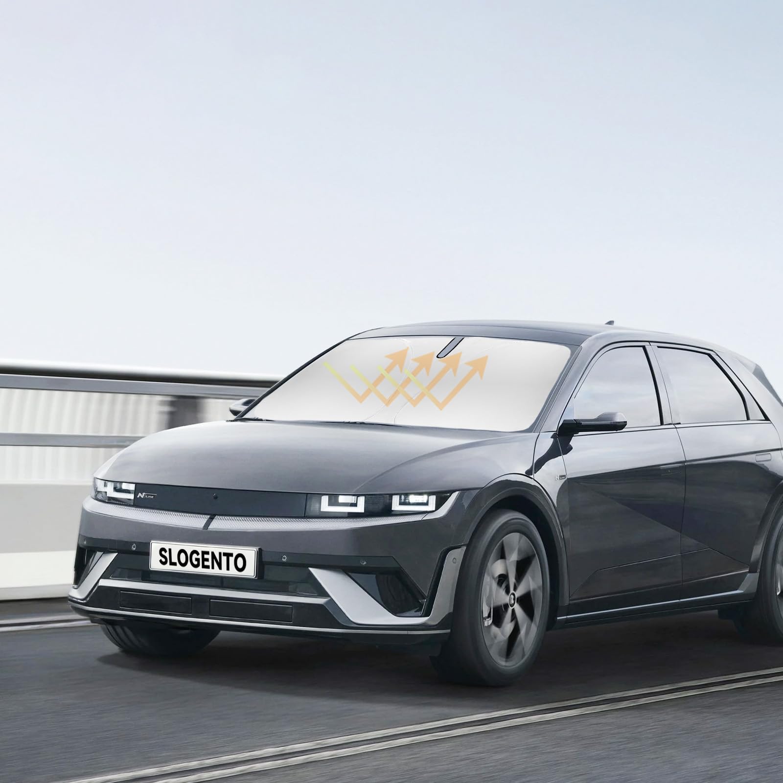 Sun Shade For Ioniq 5 Windshield Sunshades For Hyundai Ioniq 5 2022-2024 2025 Ioniq 5 Windshield Cover Front Window Shields 240T