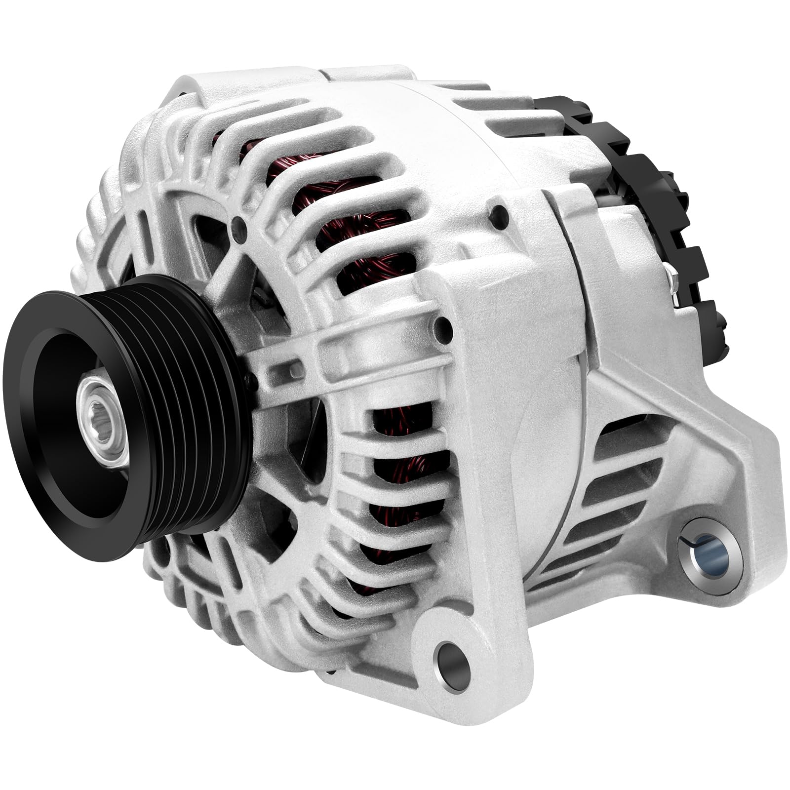 SCITOO Alternator Fits for Nissan for Maxima 2004 2005 2006 2007 2008 V6 3.5L- 12V 120Amp CW 6-Groove Pulley, Replace OE 11017