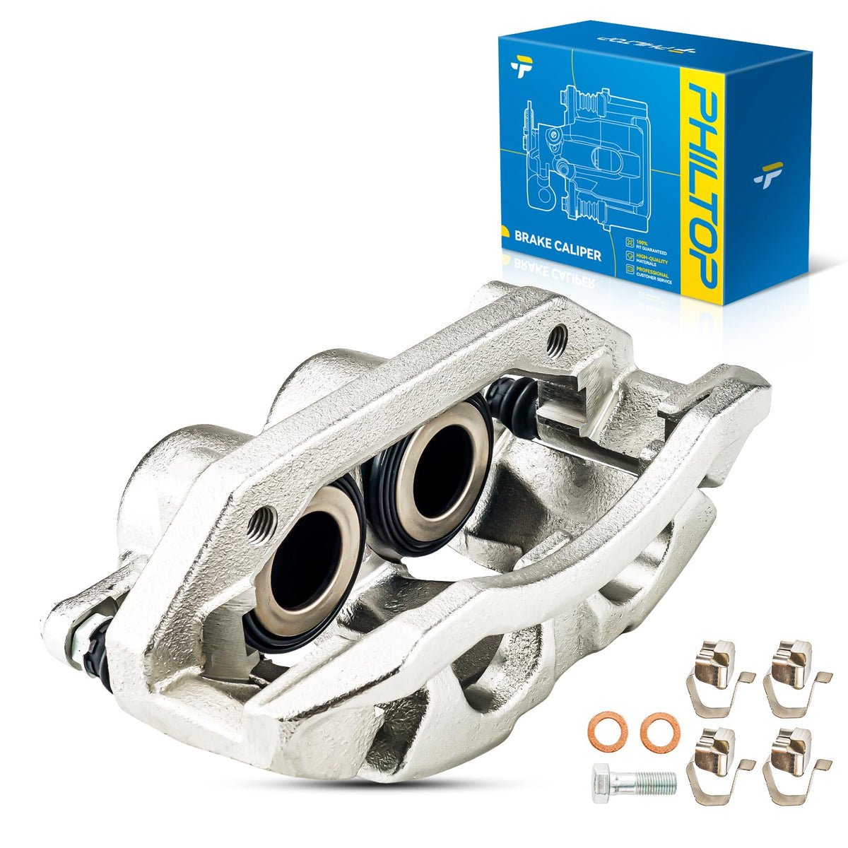 Philtop 18B5054 Brake Caliper Fit Ram Dodge Chrysler, Front Left Driver For 2007-2009 Durango/Aspen, Front Right Passenger For 2