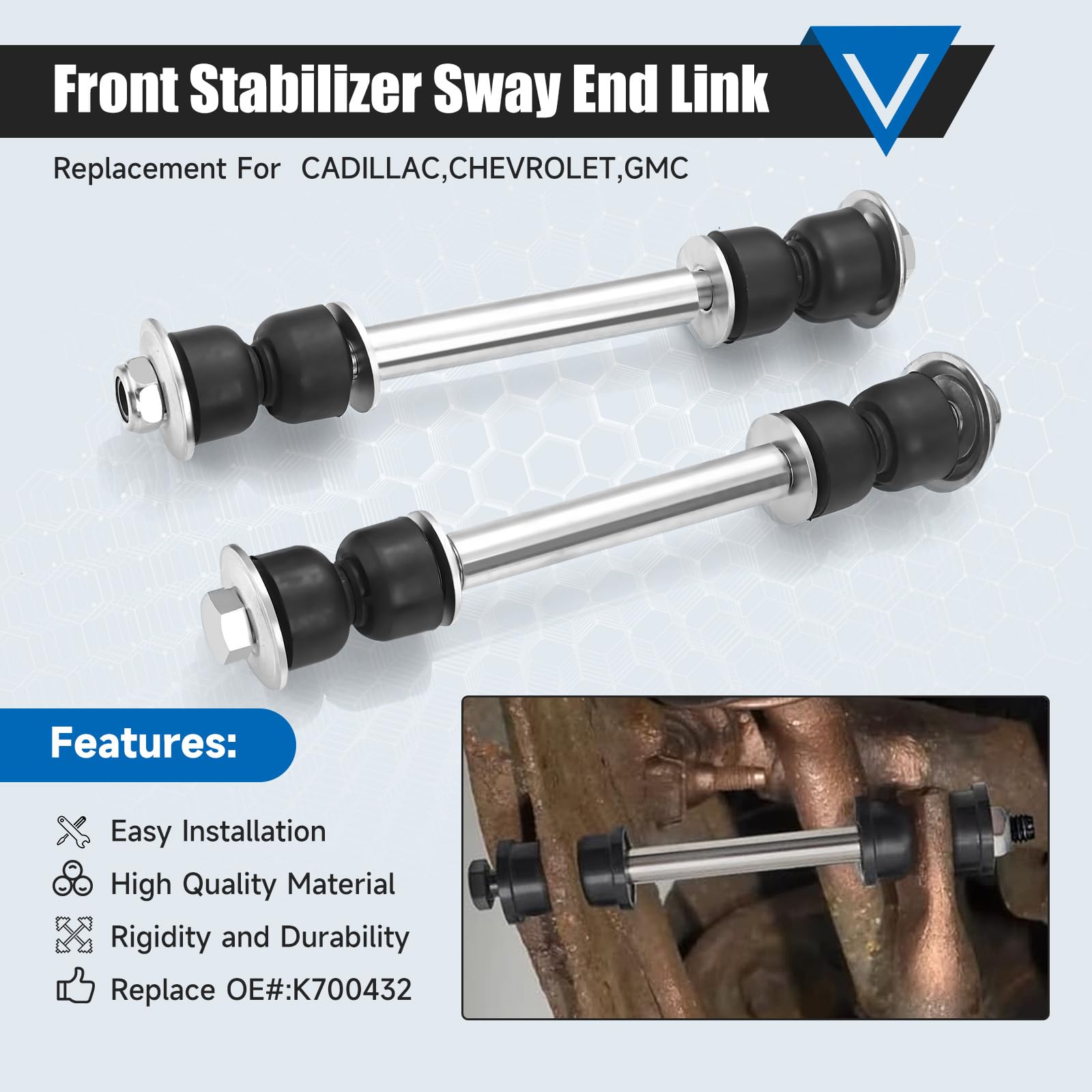 K700432 Sway Bar Link Compatible With 2007-2016 Cadillac Escalade/Esv/Ext?Chevy Avalanch/Silverado/Suburban/Tahoe ?Gmc Sierra/Yu