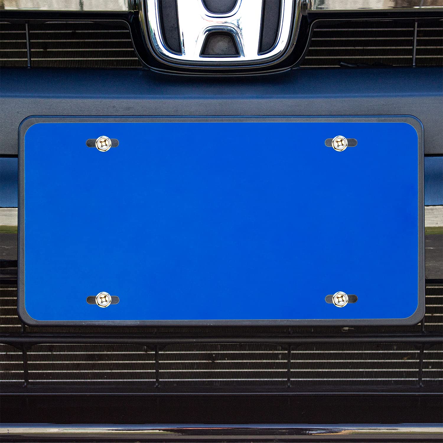 Custom License Plate For Front Of Car - Personalized Car Tags - 6” X 12” Universal Fit (Royal Blue)