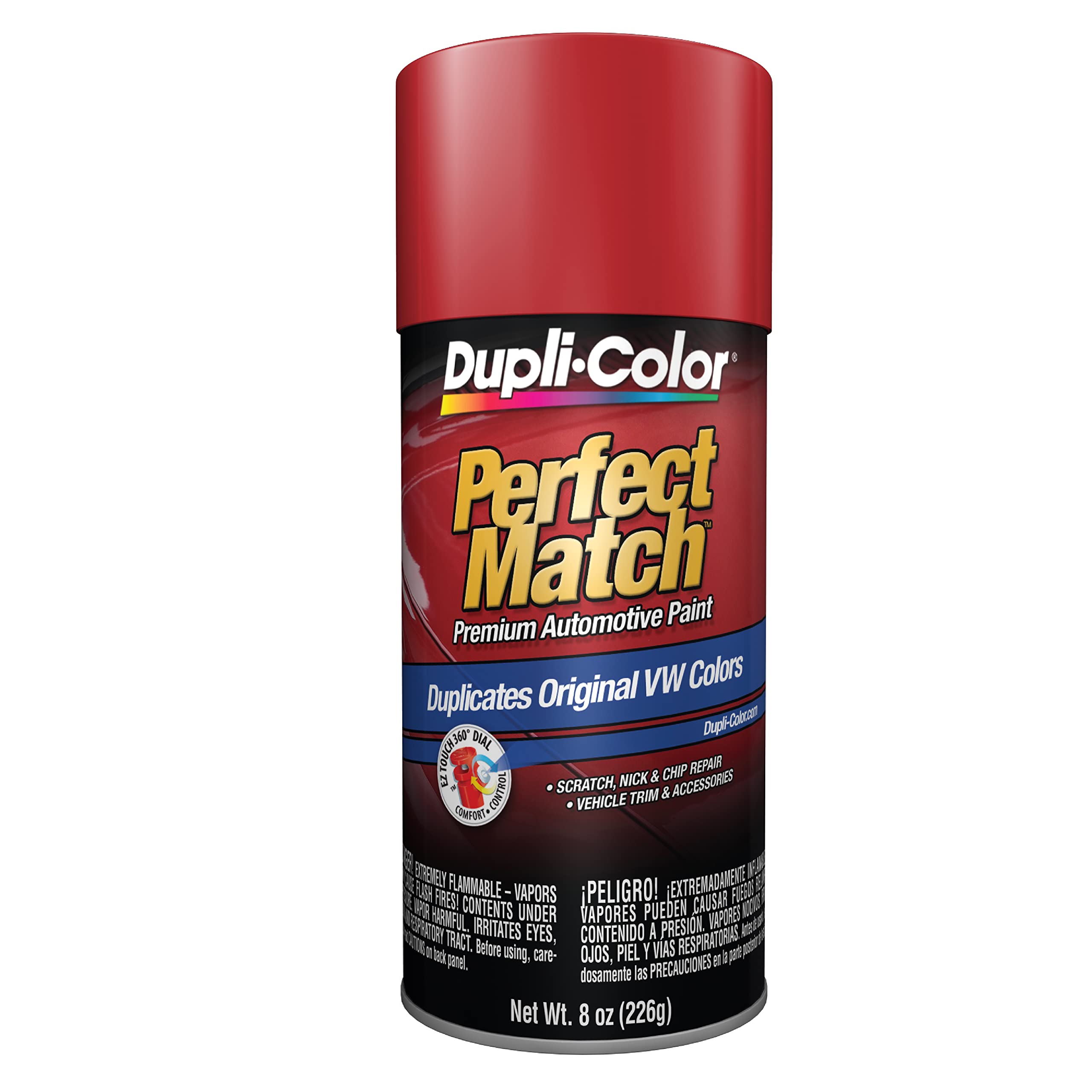 Dupli-Color Ebvw20377 Perfect Match Automotive Spray Paint - Volkswagen Tornado Red, Ly3D - 8 Oz. Aerosol Can