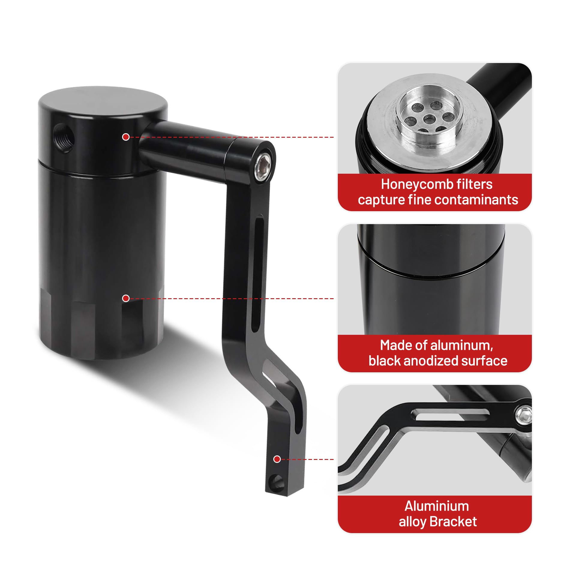 Evil Energy Oil Catch Can, 6.4L Air Oil Separator Compatible With Dodge 2011-2022 Charger 2011-2022 Challenger 2011-2022 Chrysler 300 5.7 Hemi Srt8 3Oz