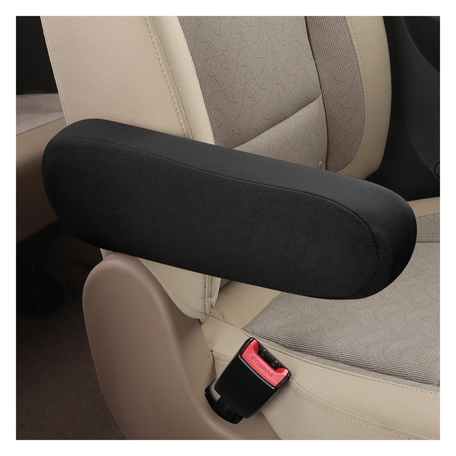 Dickno 2 Pcs Car Front Seat Armrest Covers, Elastic Fabric Auto Seat Armrest Protectors, Universal Front Seat Armrest Cover Repl