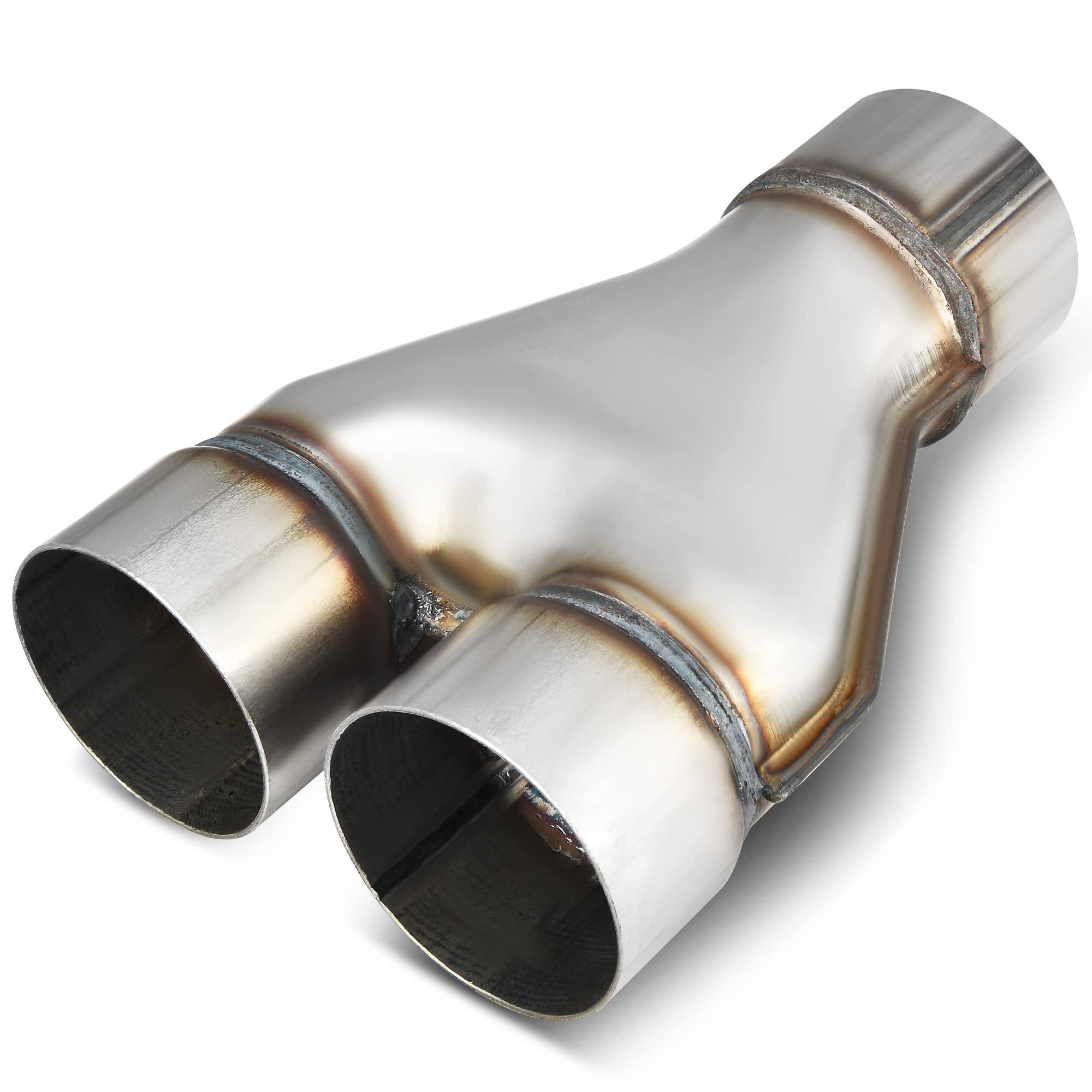 Autosaver88 3 Inch Dual Exhaust Y Pipe, 3' Single To 3' Dual Exhaust Adapter Connector, Stainless Steel Diesel Y-Pipe, 10' Overall Length, Universal 3 Inch Y Exhaust Pipe, Weld-On