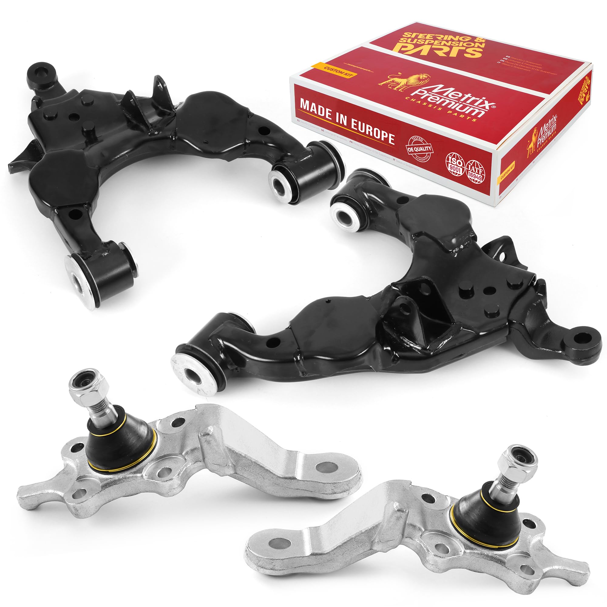 Metrix Premium Chassis Parts - 4 Pc Front Lower Control Arm & Ball Joint Kit Fits 2001-2002 Toyota Sequoia, 2000-2002 Toyota Tun