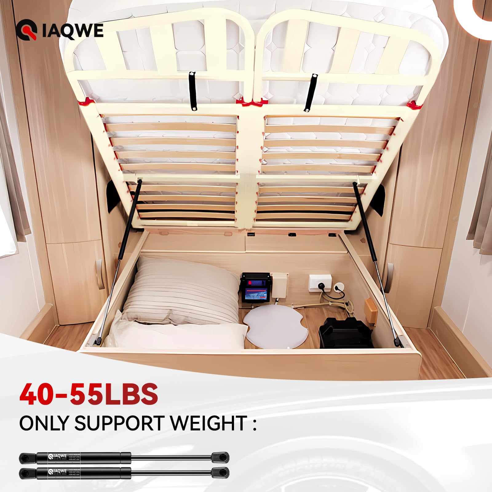 Ml1450 20Inch 50Lbs/222N Lift Support Gas Spring Strut Shock For Heavy Duty Tonneau Cover Basement Door Floor Hatch Rv Bed Door