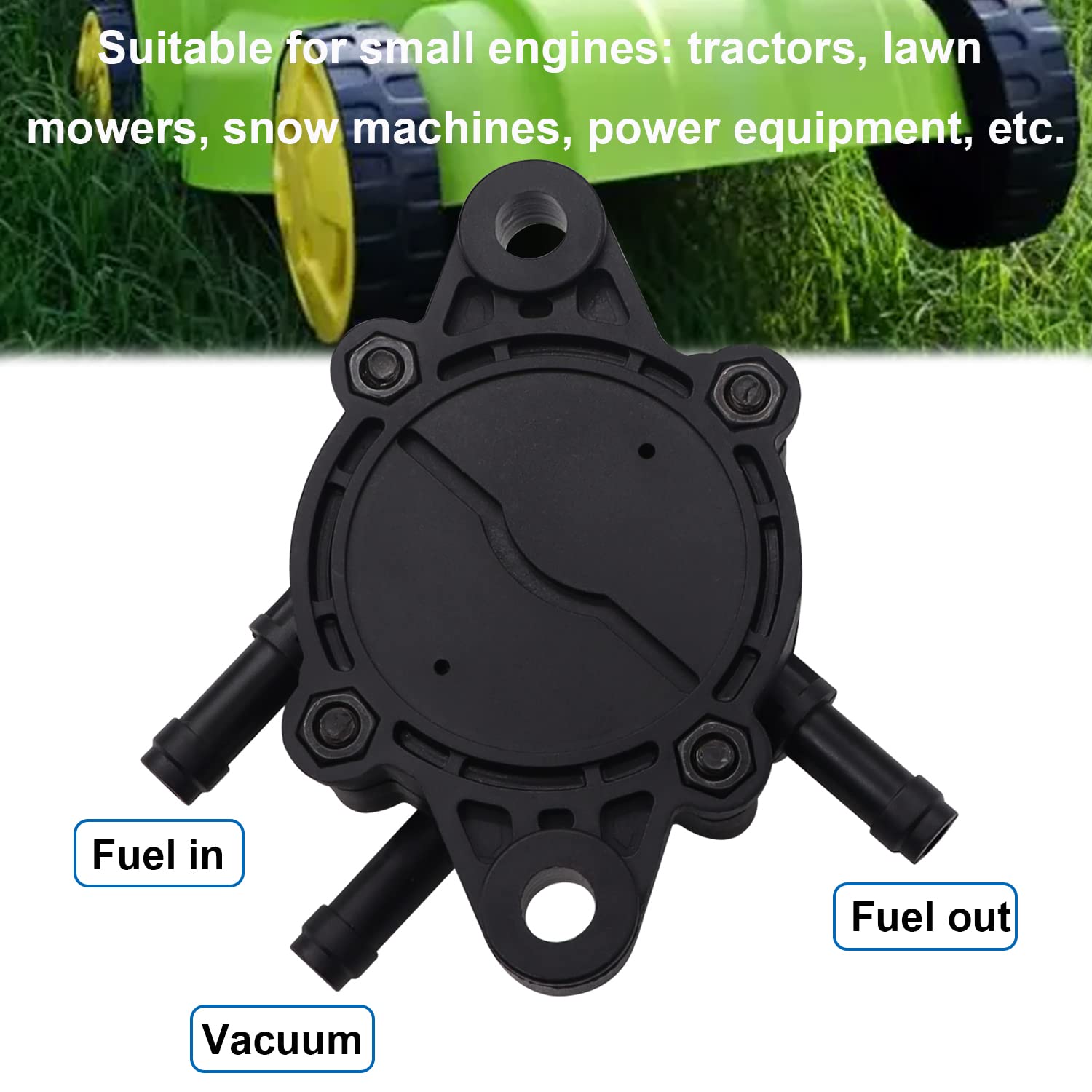 Tnisesm 5Pcs 808656 Fuel Pump, Fuel Filter For Small Engine Tractor Replacement 808656 691034 692313 808492 Lawn Mower
