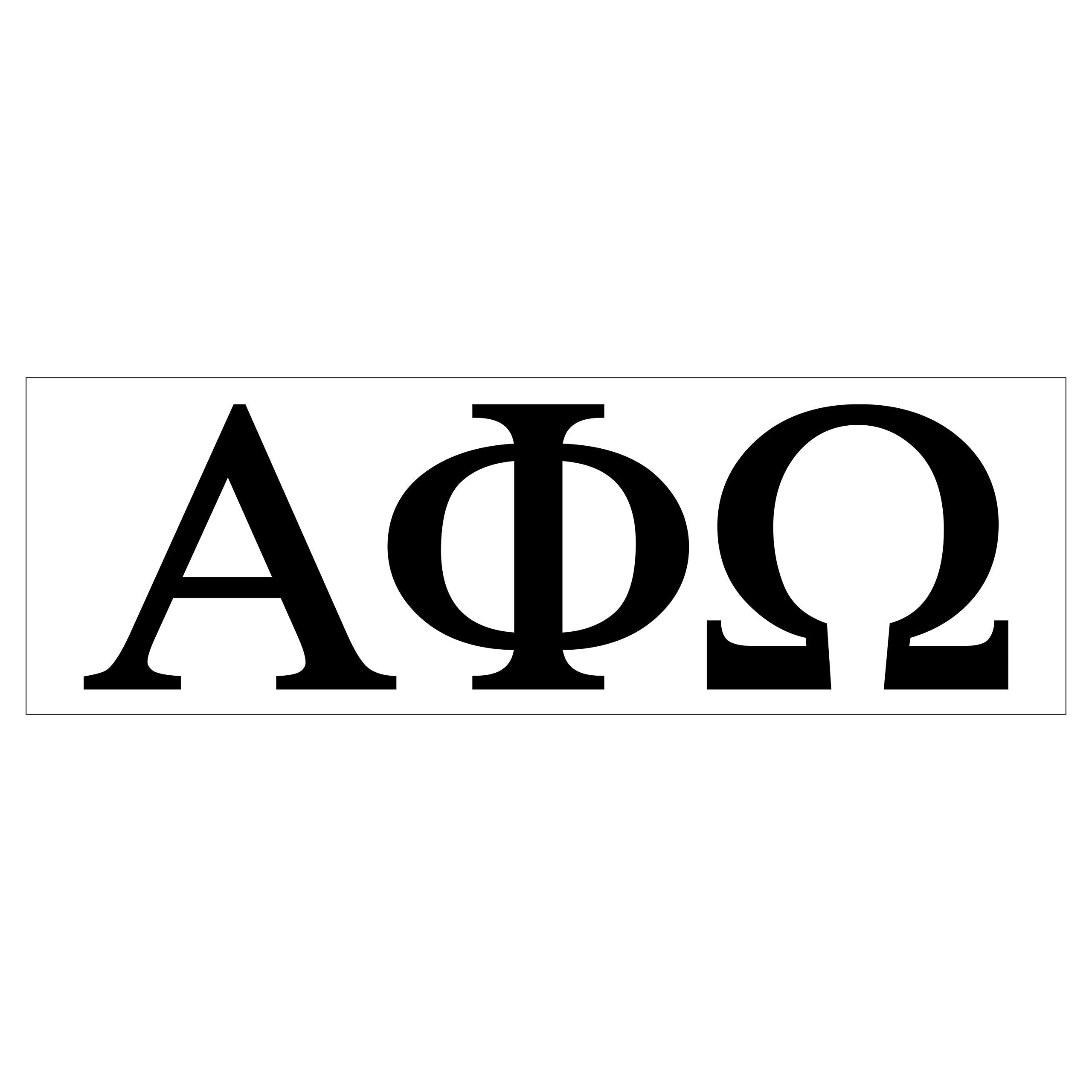 Pro-Graphx Alpha Phi Omega Greek Sorority Sticker Decal, 2.5 Inches Tall, Black