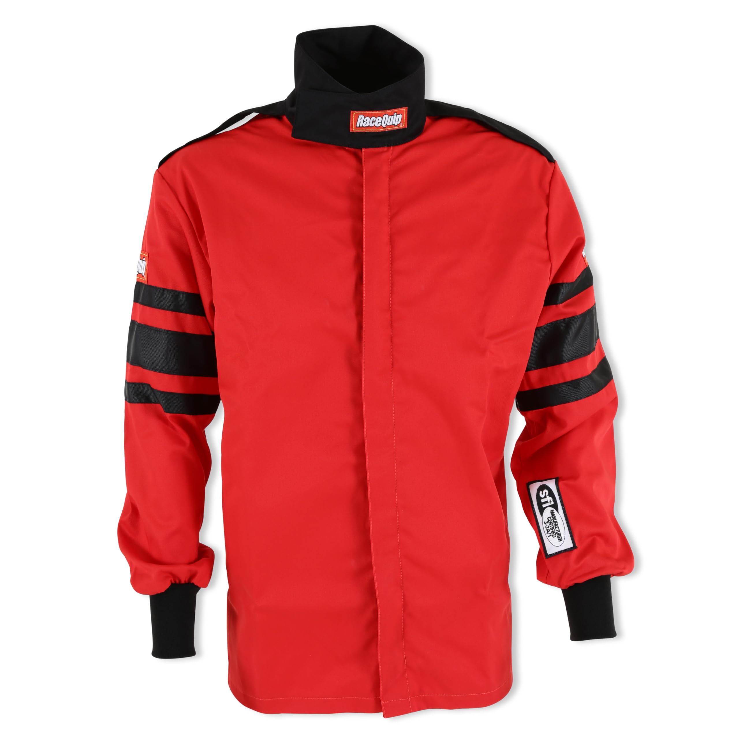 Racequip 111012Rqp 110 Series Driving Jacket Sfi 3.2A/1 Red/Black Stripe Small