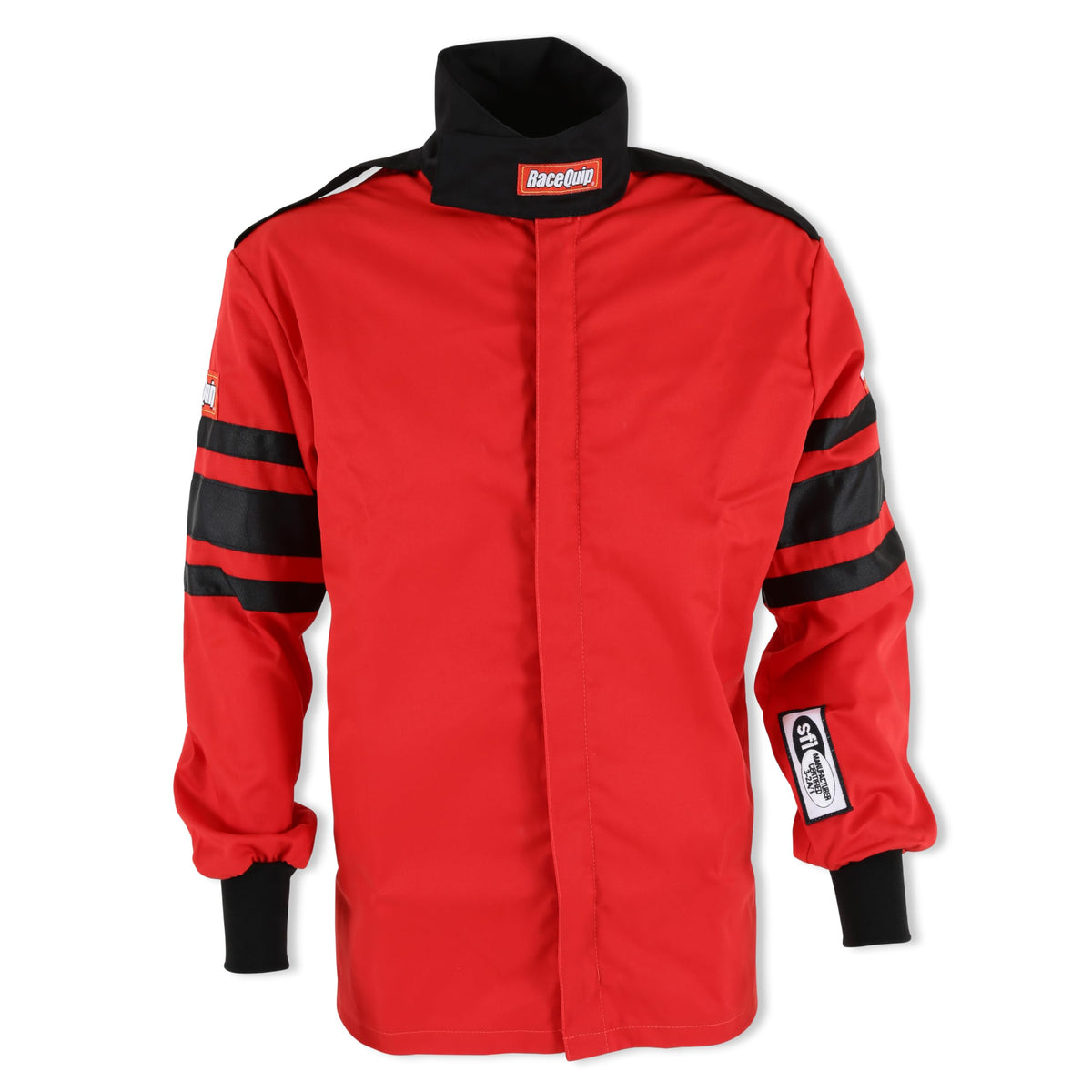 Racequip 111015Rqp 110 Series Driving Jacket Sfi 3.2A/1 Red/Black Stripe Large