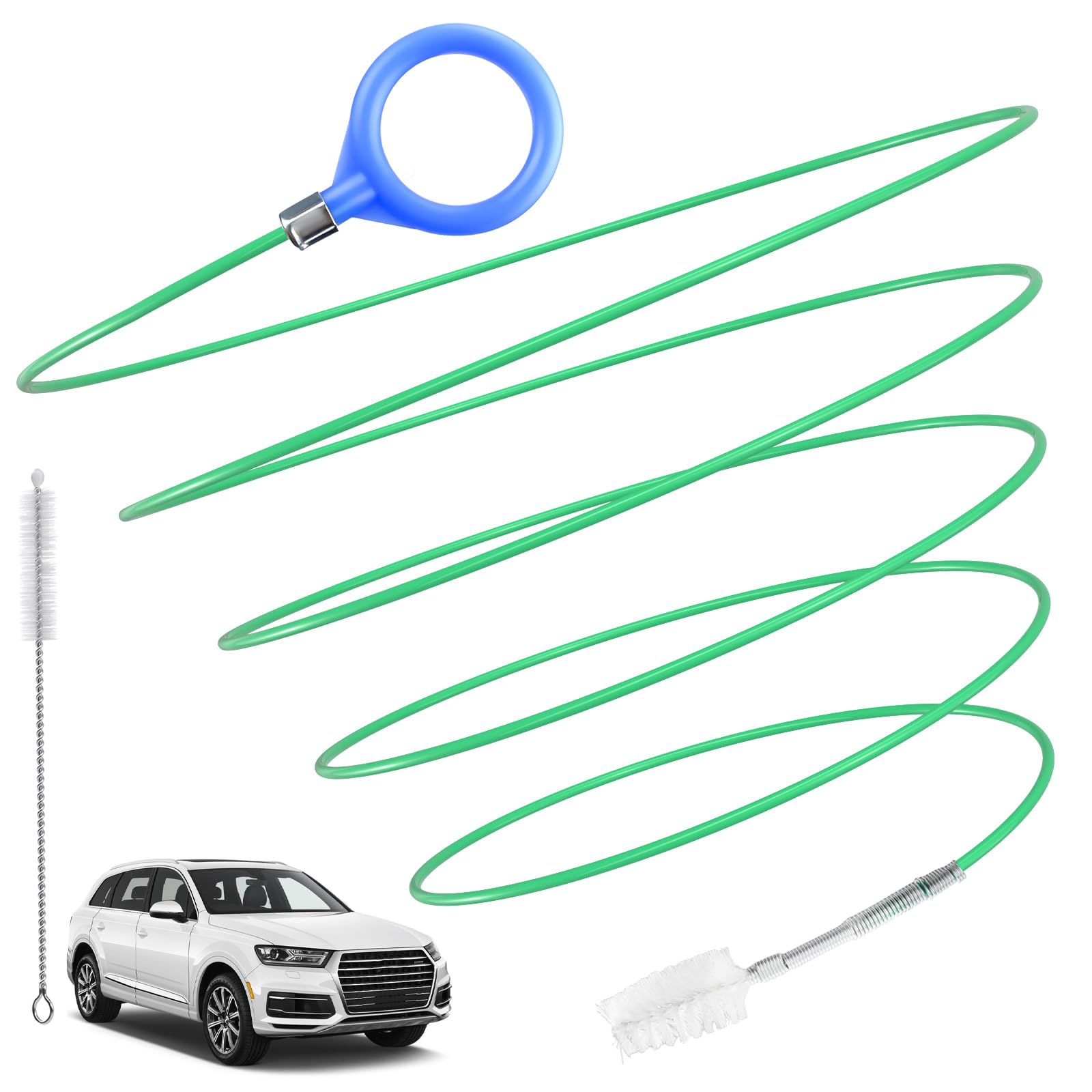 Ecocstm Auto Sunroof Drain Cleaning Tool, 78 Inch Flexible Tube Cleaning Brush, Flexible Drain Brush Extra Long Pipe Cleaners Fo