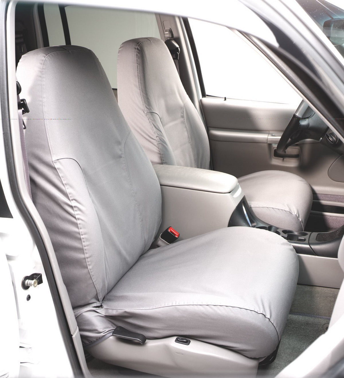 Covercraft Ss3411Pcgy Seatsaver Front Row Custom Fit Seat Cover For Select Chevrolet/Gmc Models - Polycotton (Grey)