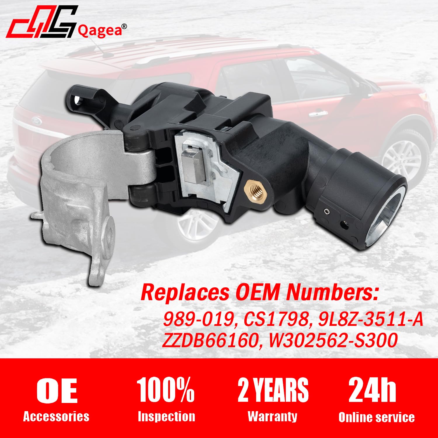 Ignition Lock Housing with Anti-theft Bolt Replaces 989-019 9L8Z3511A 9L8Z-3511-A ZZDB66160 fit for 2008-2012 Ford Escape, 2008-