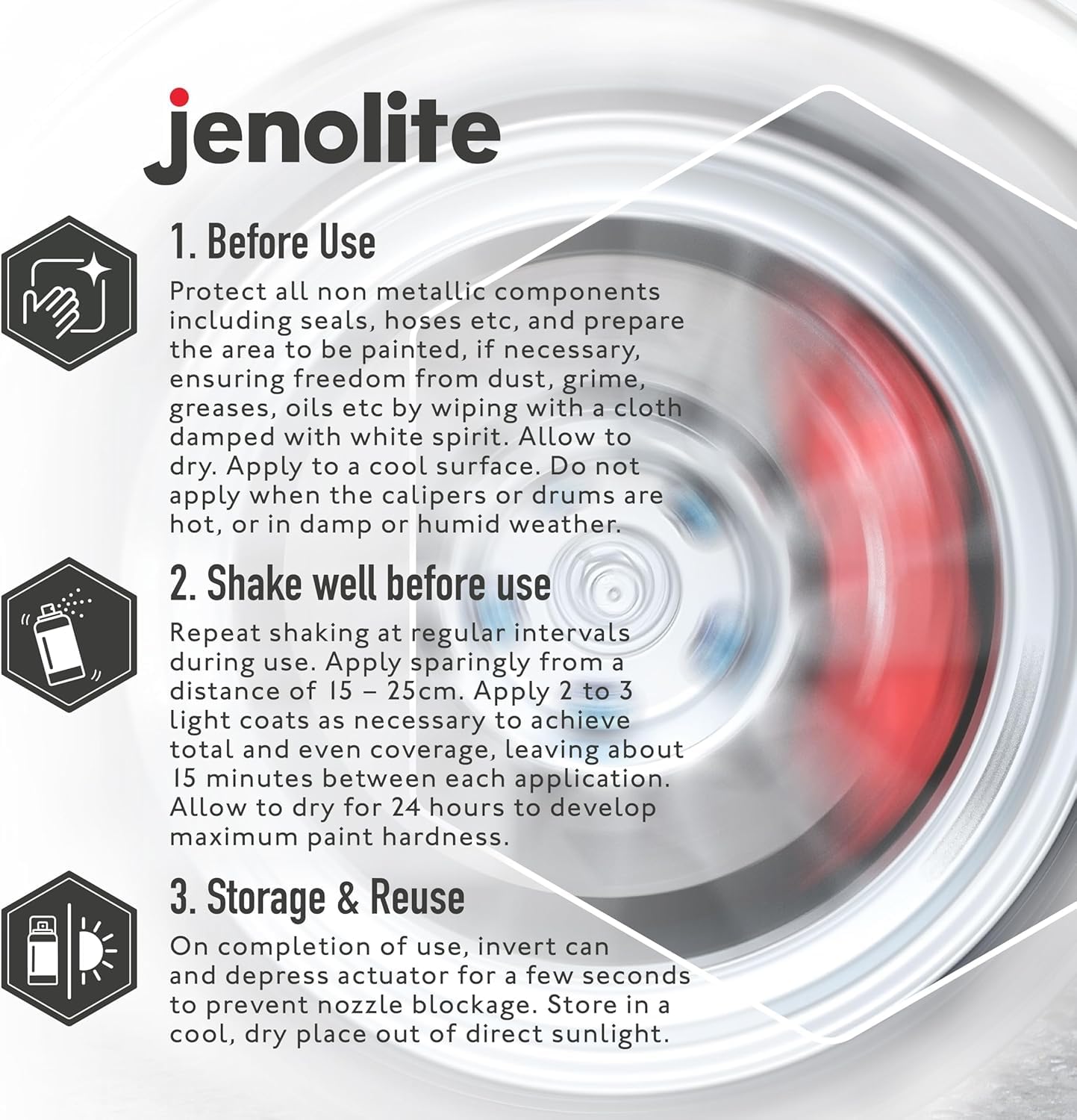 Jenolite Brake Caliper Paint | Silver | Restore & Transform Car Brake Calipers | 400Ml (13.05Fl Oz)