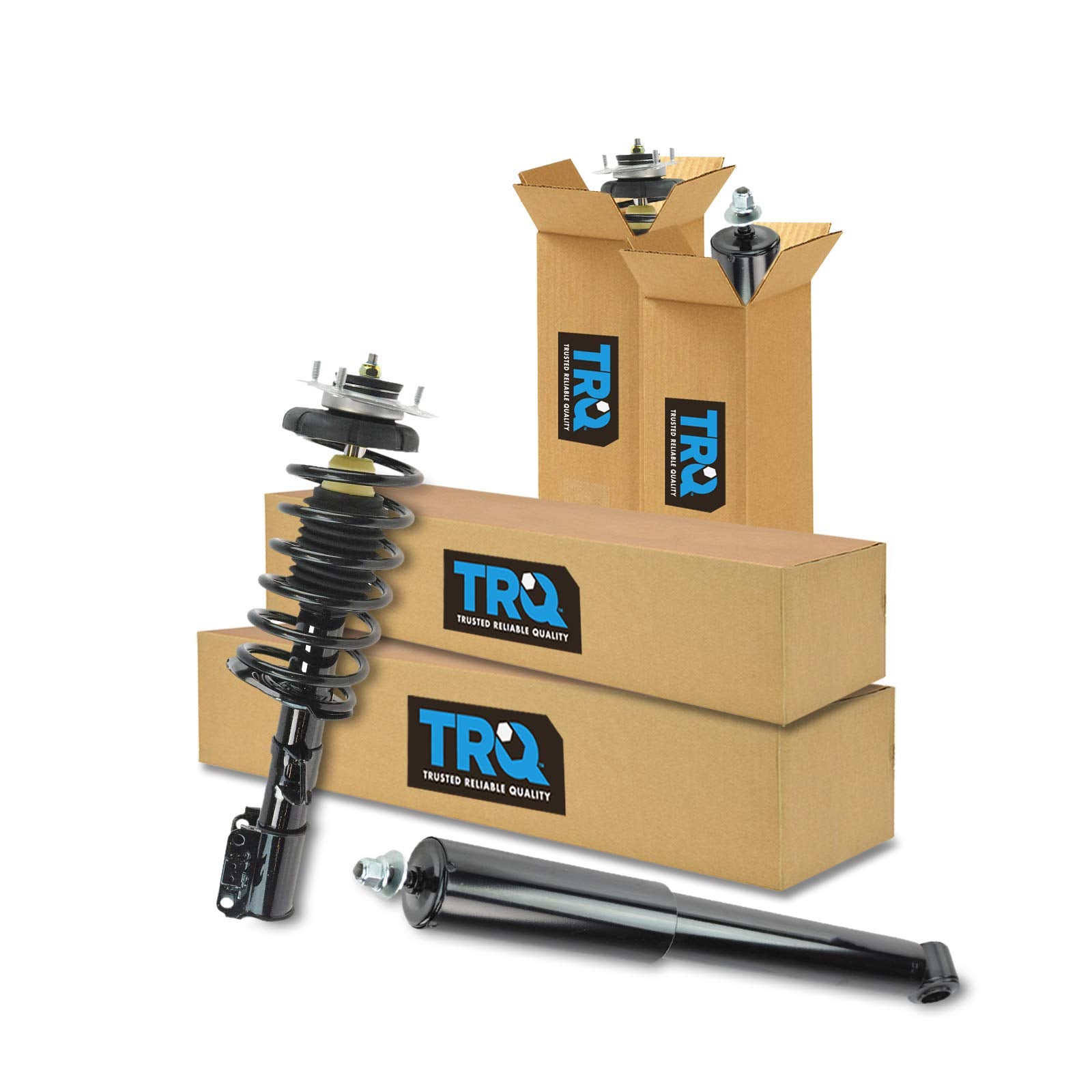 Trq Front And Rear Complete Strut Assembly & Shock Absorber Kit Complete Strut & Coil Spring Assembly Compatible With 1993-1997 