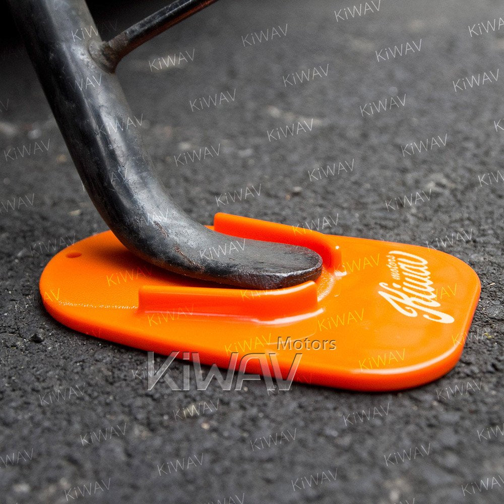 KiWAV Motorcycle Motocross Kickstand pad Support Orange x1 Piece Soft Ground Outdoor Parking Anti Sinking