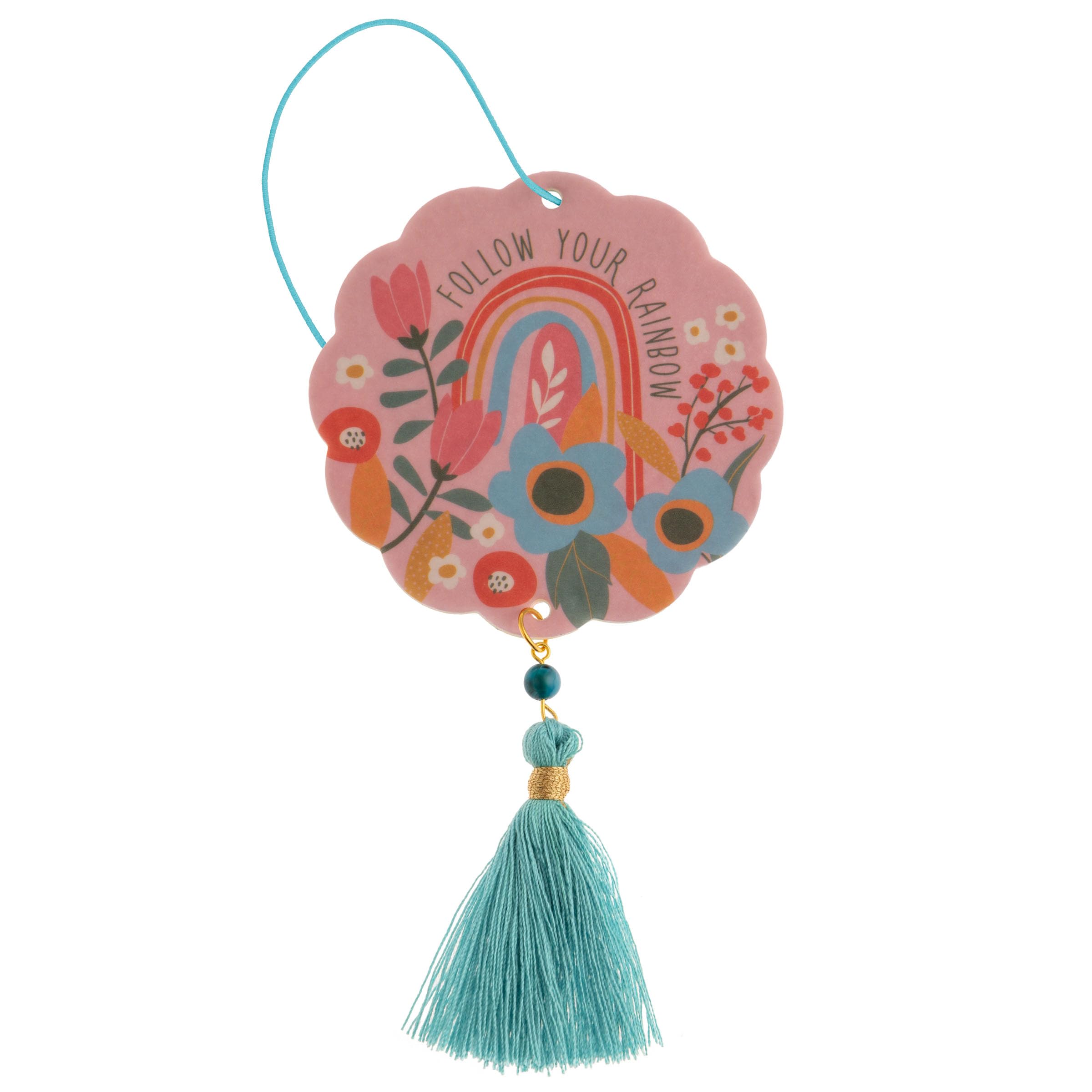 Karma, Essential Oil Air Freshener For Cars Set Of 2, Home & Office - Colorful Decorative Hanging Air Freshener With Tassel, Fol