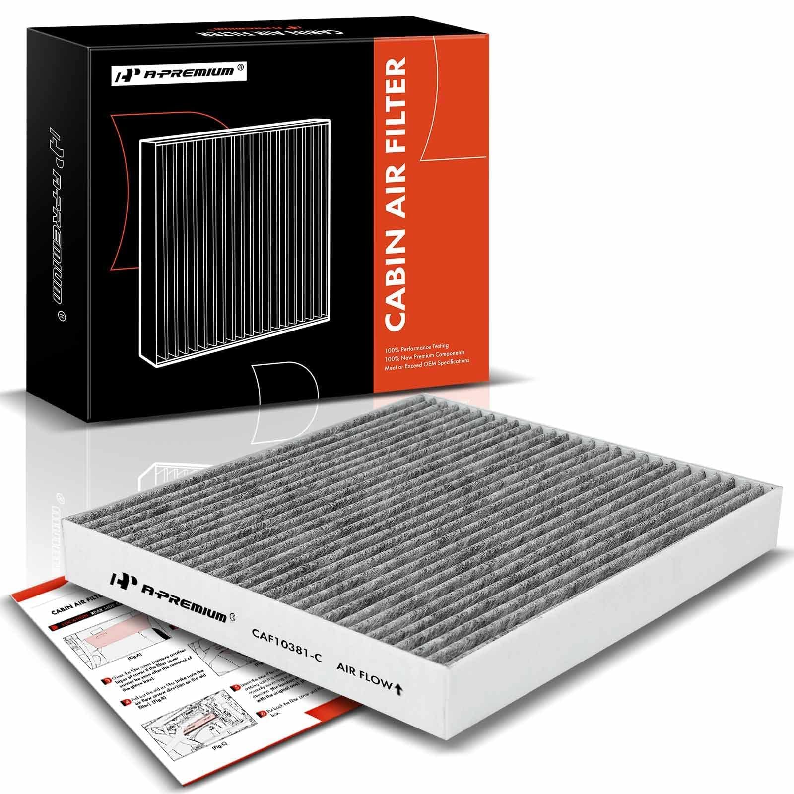A-Premium Cabin Air Filter With Activated Carbon Compatible With Hyundai Sonata 2006-2008, Santa Fe 2007-2009, Azera 2006-2009 & Kia Optima 2006-2010, Magentis 2005-2010, Replace# 087903K000
