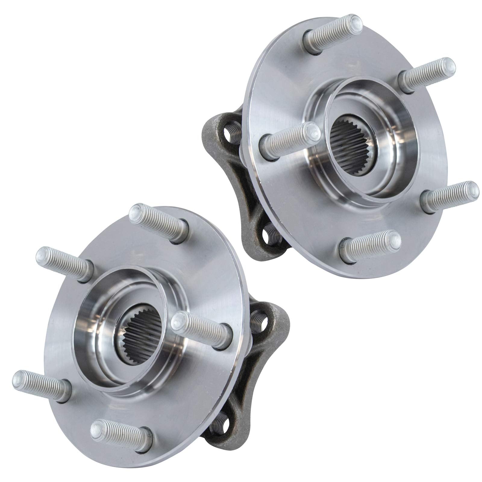 Trq Front Wheel Hub Bearings Assembly Set Compatible With 2014-2018 Mazda 3 2016-2021 Cx-3