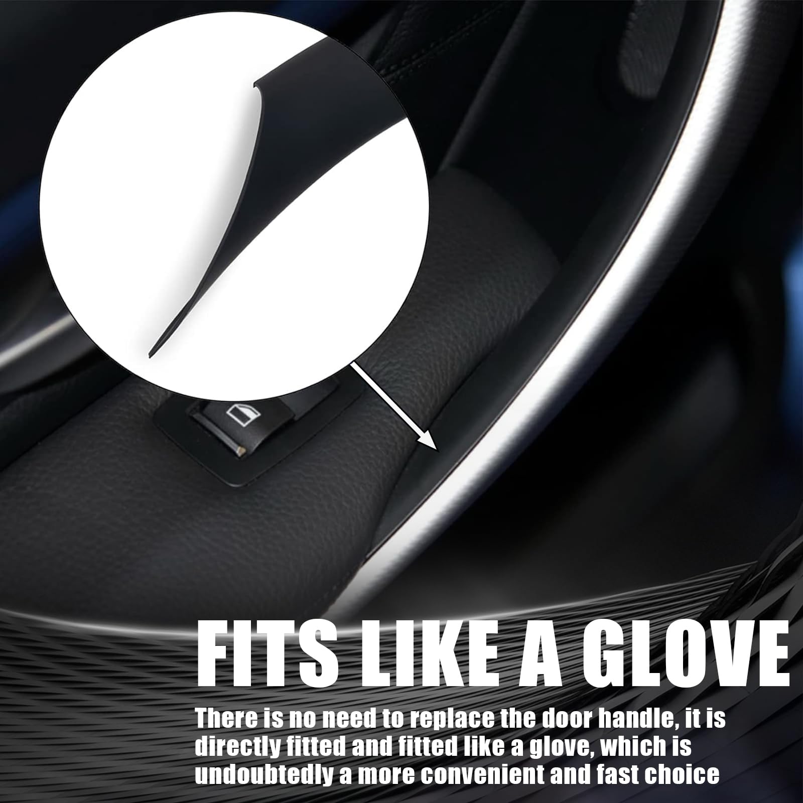 WEILEITE Front Interior Inner Inside Door Pull Handle Grab Cover Fit for BMW 320,328,330,335,M3 F30/F31/F34/F80 3 Series 2012-20