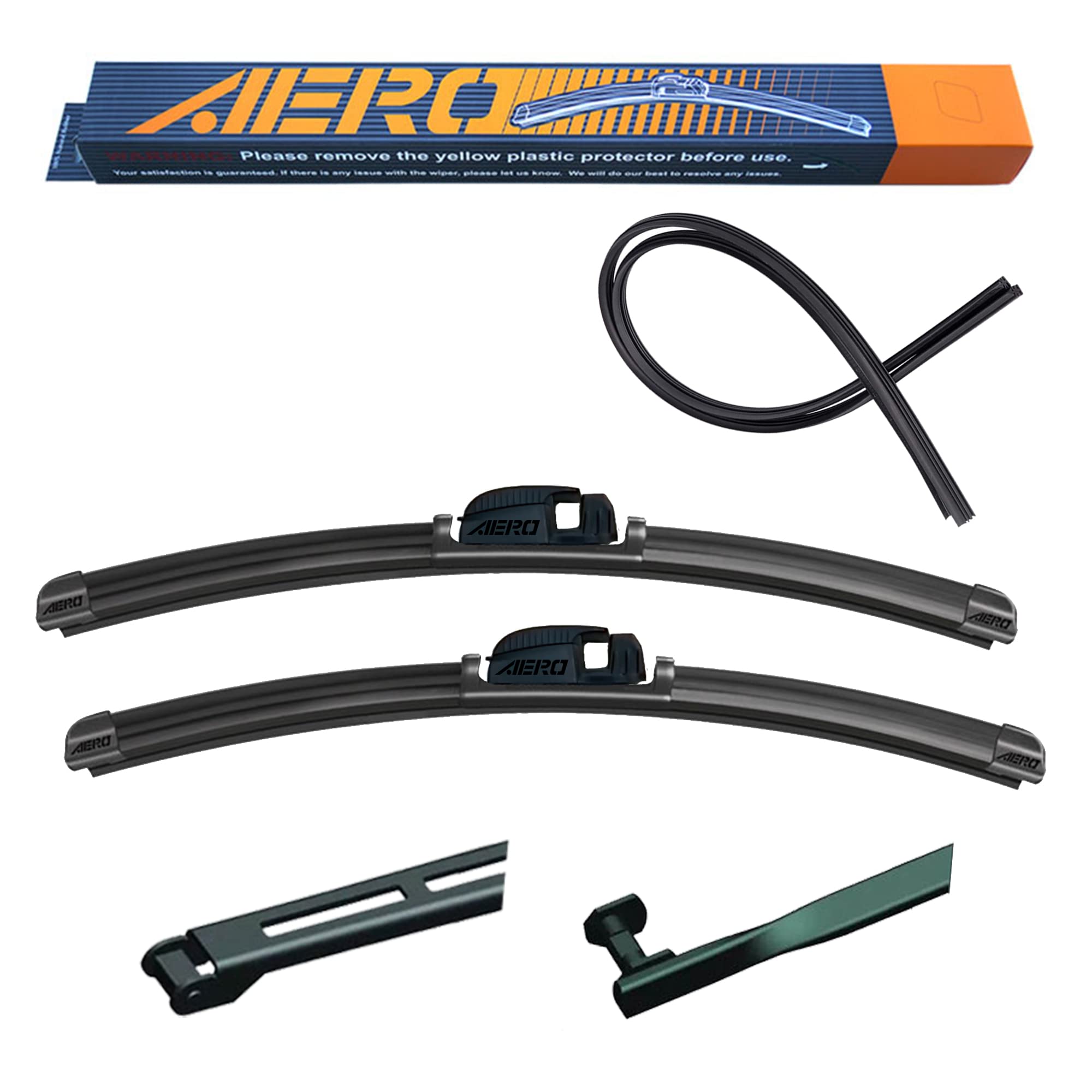 Aero Avenger 22''+22'' Premium All-Season Windshield Wiper Blades With Extra Rubber Refills Oem Replacement For Mercedes-Benz Cl