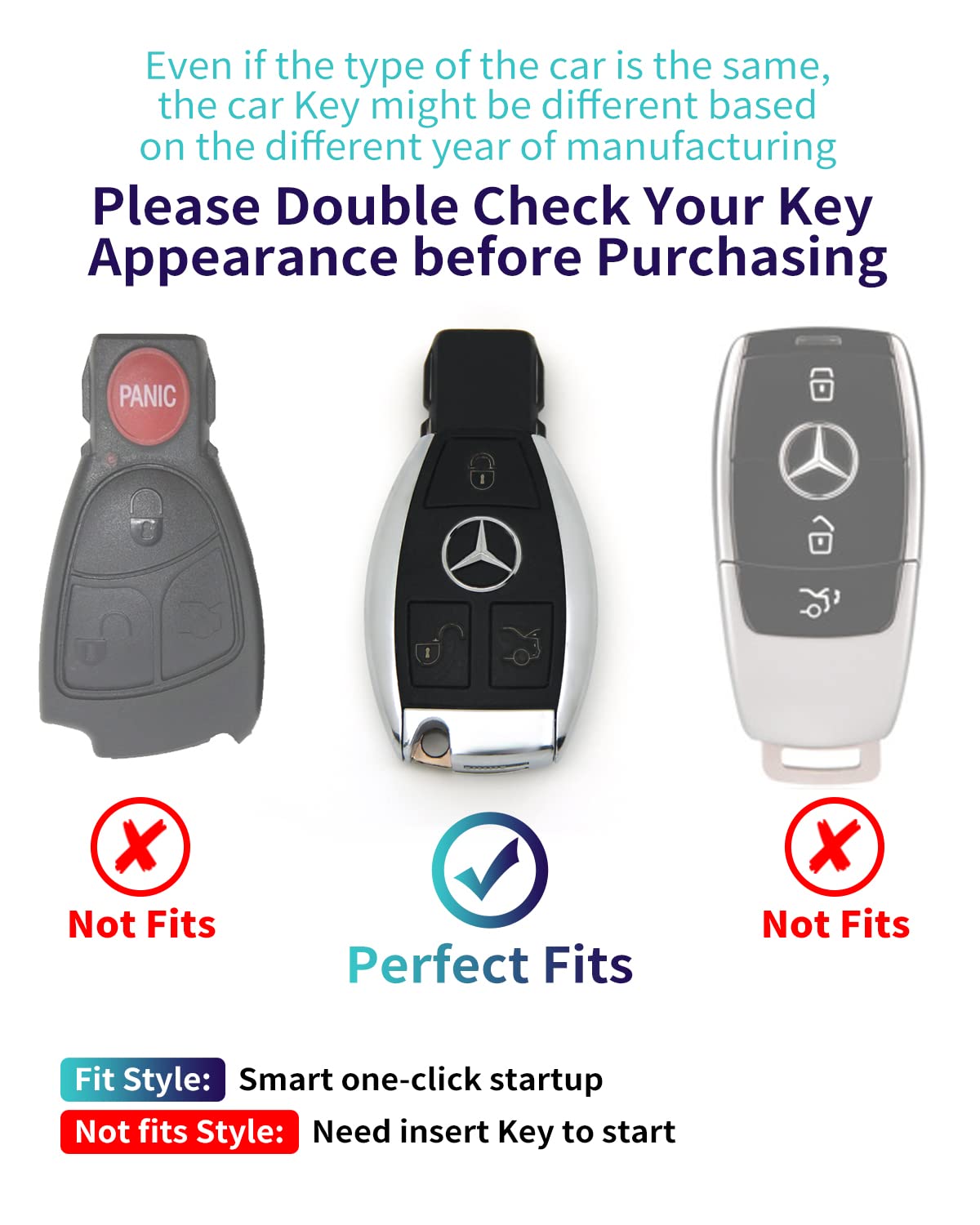 Haoyoumei Suitable For Mercedes Benz Keys.Advanced Soft Tpu Key Cover Is Compatible With Cls Clk Amg Clk Glc Gle Gls Ml Sl Slk A