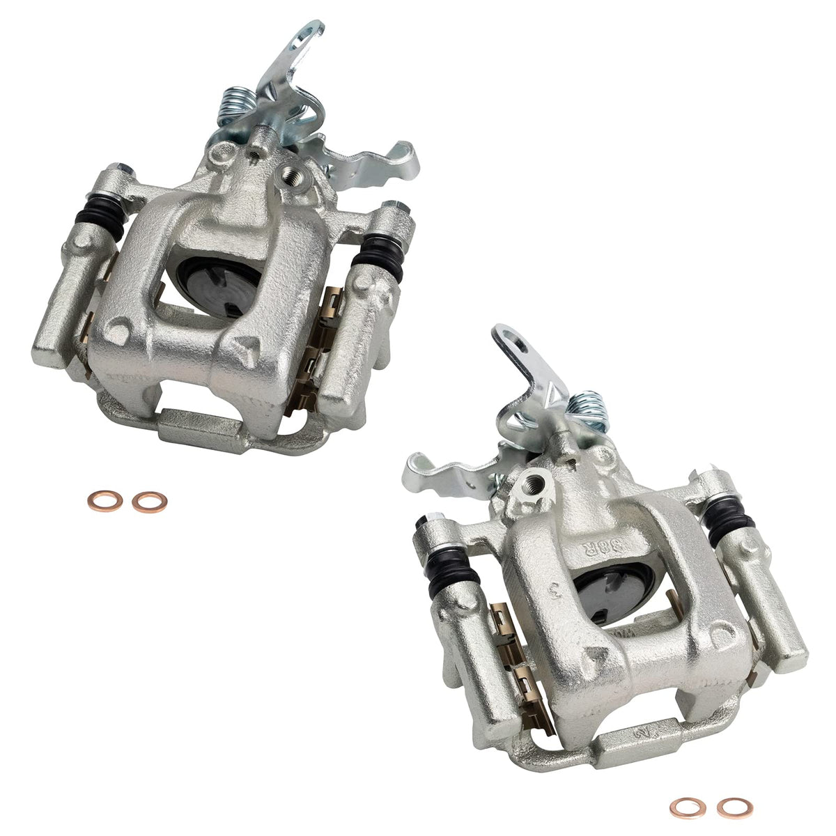 Trq Rear Brake Caliper Set Compatible With 2010-2013 Audi A3 A3 Quattro 2012-2013 Volkswagen Beetle 2011-2016 Eos 2010-2014 Golf