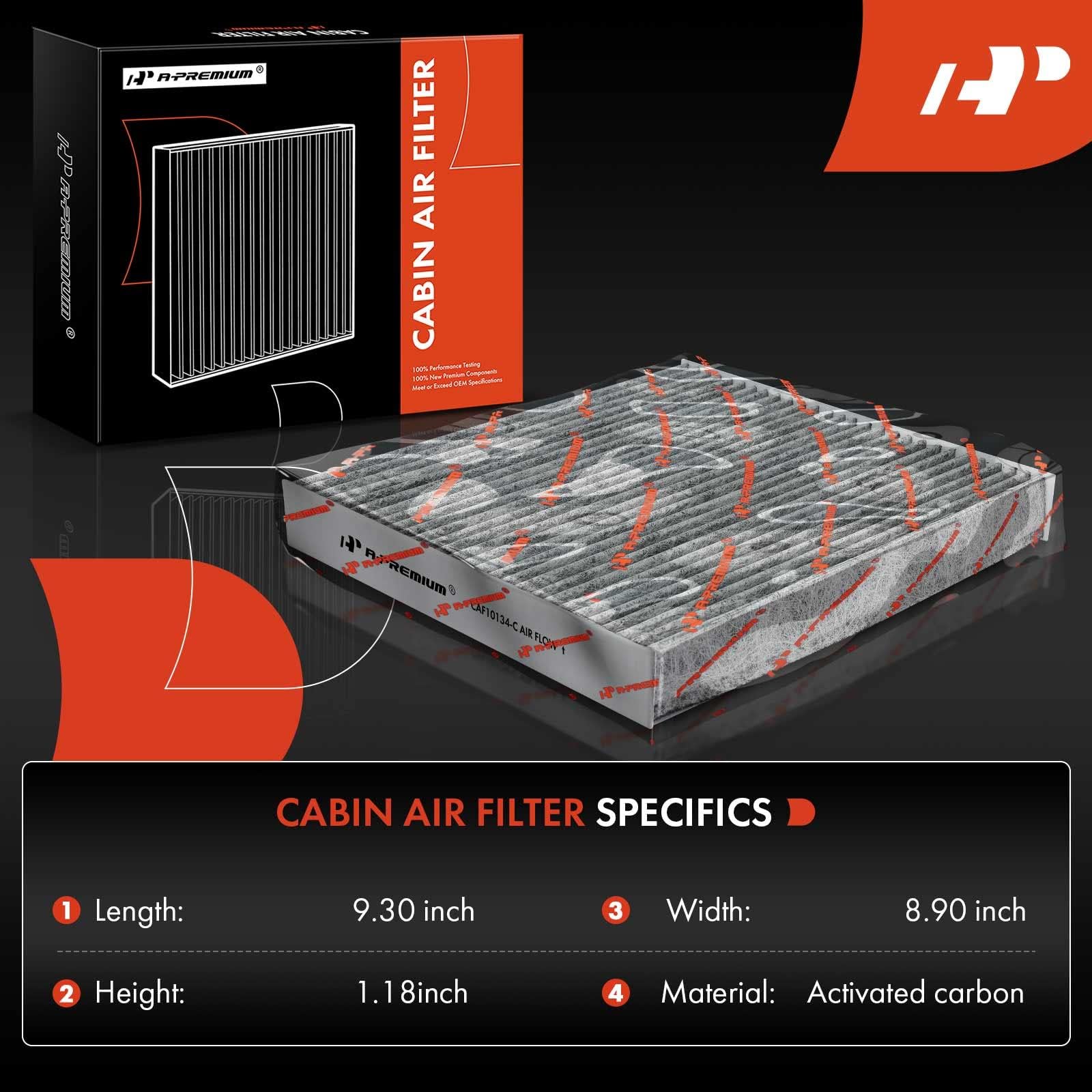 A-Premium Cabin Air Filter With Activated Carbon Compatible With Honda & Acura - Civic, Cr-V, Crv, Accord, Odyssey, Csx, Ilx, Mdx, Rdx, Tlx
