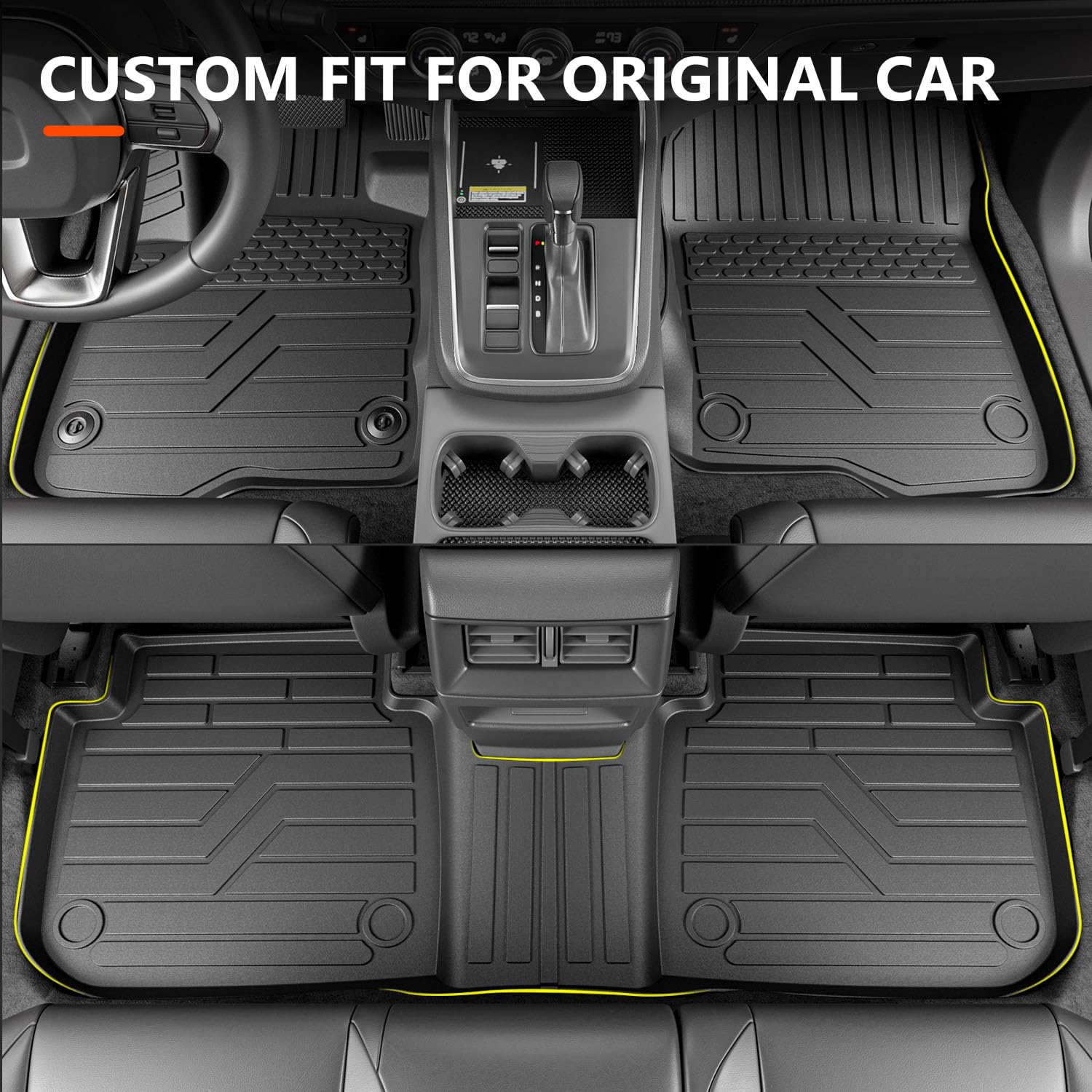 powoq Floor Liner Compatible with 2023-2025 Honda CRV Upper Deck Hybrid Trunk Mat Cargo Mat Trunk Liner Replacement for 23-25 CR