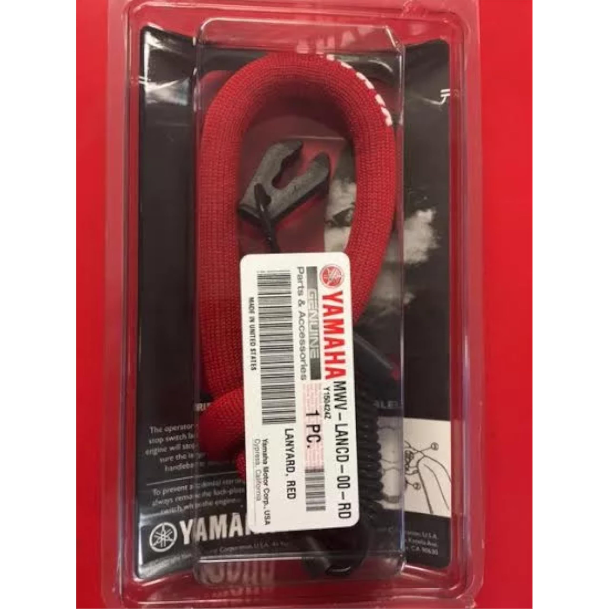 Yamaha Waverunner Floating Wrist Lanyard Red Mwv-Lancd-00-Rd