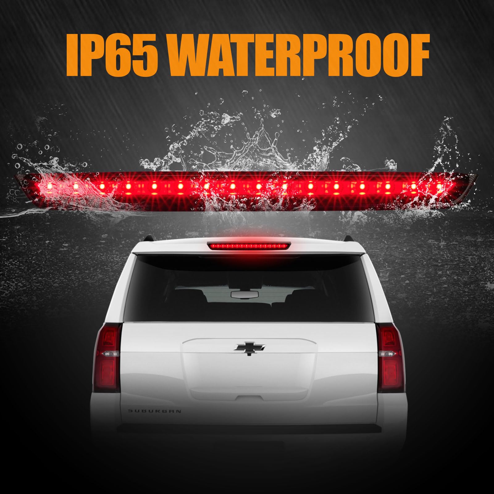 Cxdar Third 3Rd Brake Light Led For 2007-2014 Chevy Suburban 1500 2500, High Mount Rear Brake Lights Assembly For 07-14 Tahoe/Gm