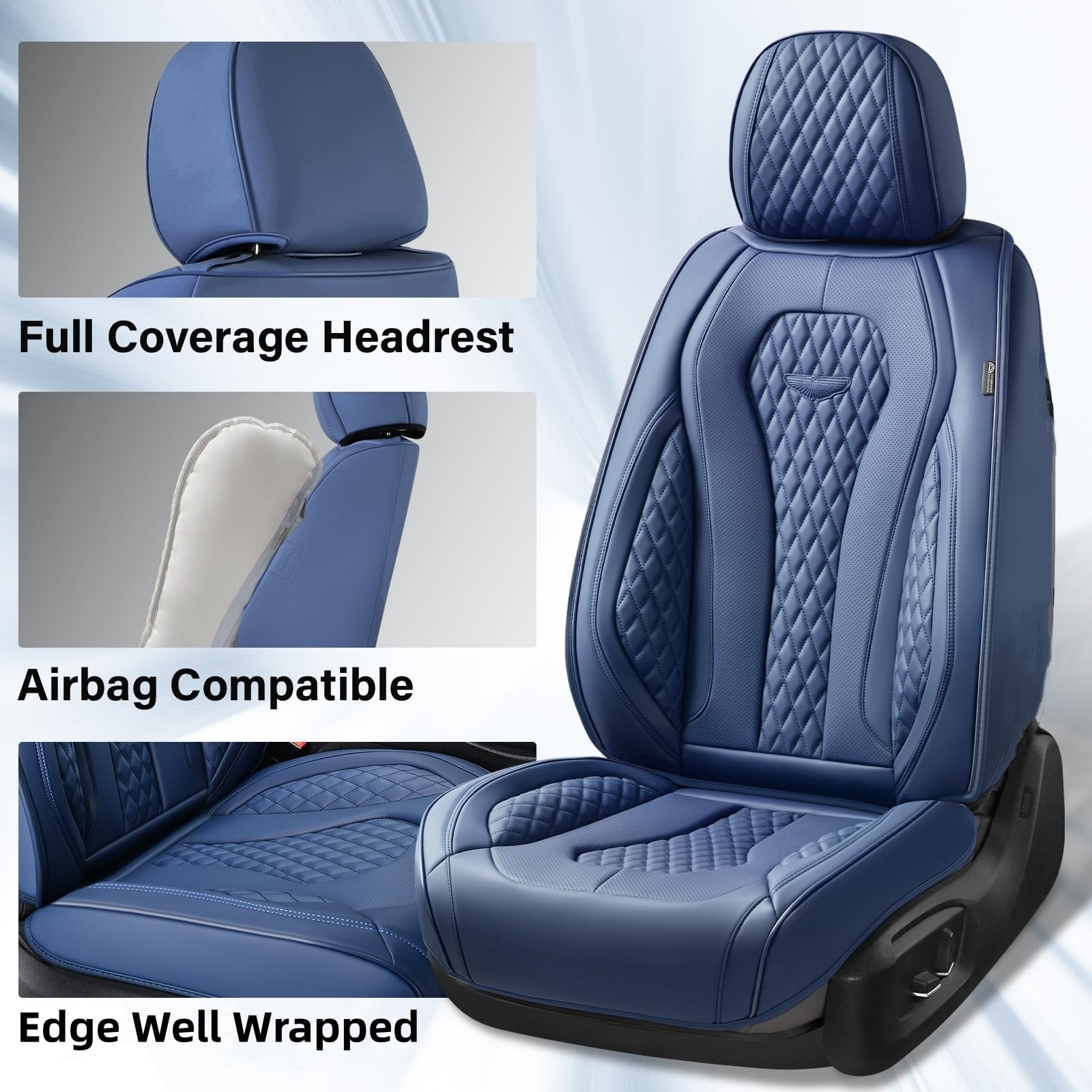 Coverado Seat Covers, Car Seat Covers Front Seats, Blue Car Seat Cover, Waterproof Car Seat Covers, Car Seat Cushion, Front Car