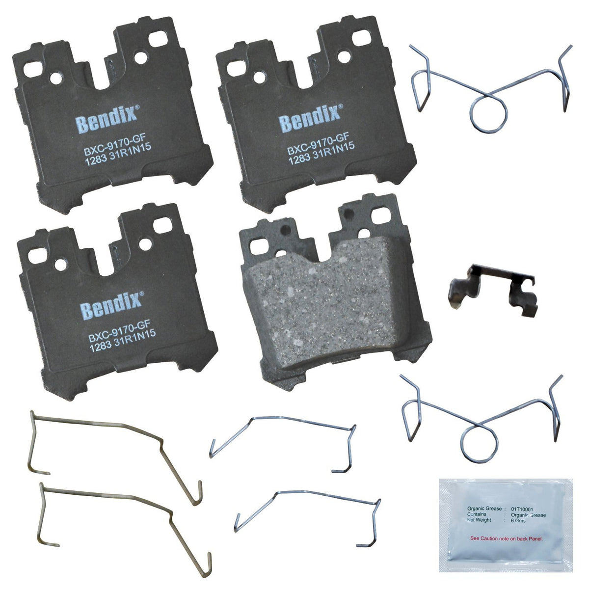 Bendix Priority1 Cfc1283 Ceramic Rear Brake Pads For Lexus Lc500 2019, Ls460 2017-2007, Ls500 2023-2018, Ls500H 2023-2018, Ls600