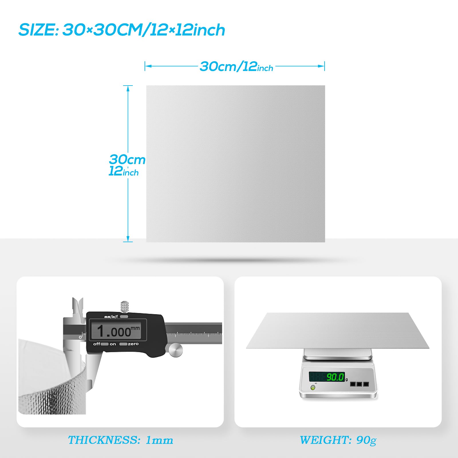 Flasld Aluminized Heat Shield Thermal Barrier Adhesive Backed Heat Blanket (12'' X 12'')