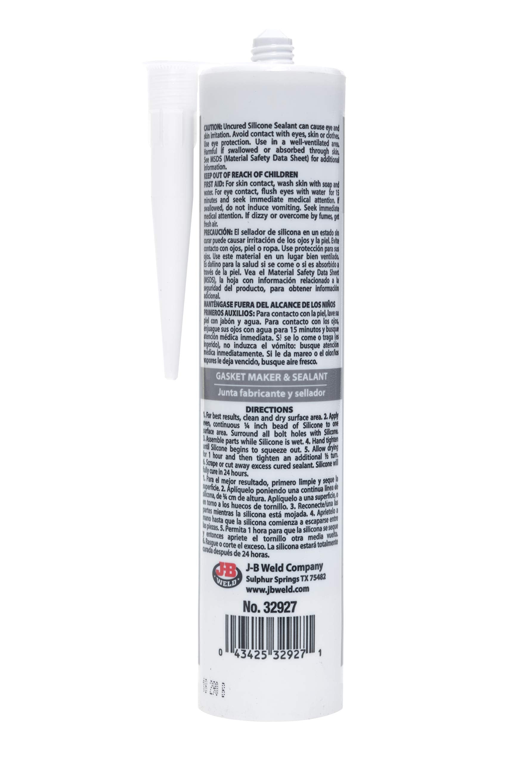 J-B Weld 32927 Ultimate Grey Rtv Silicone Gasket Maker And Sealant - 9.5 Oz.