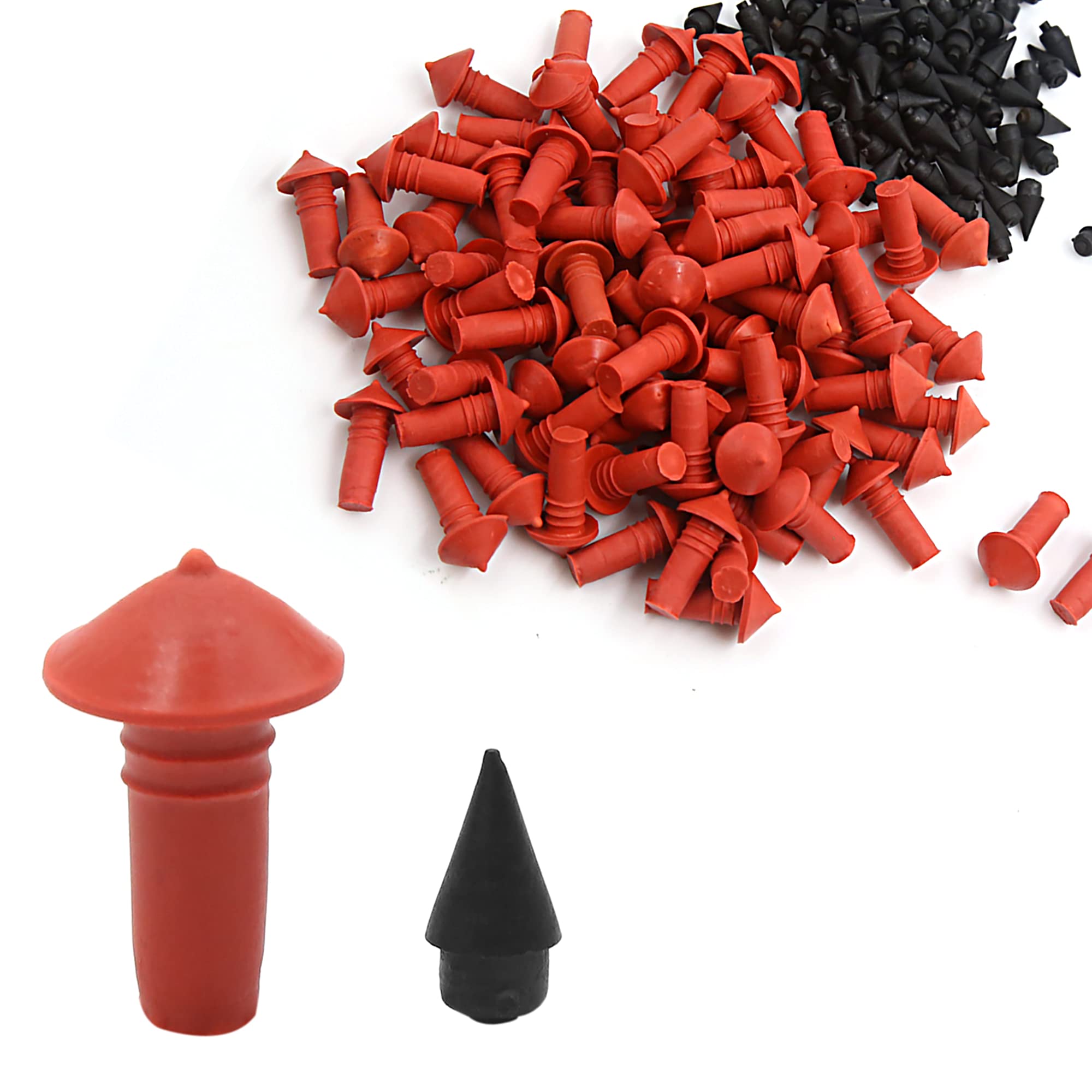 Uxcell 170Pcs Car Universal Mushroom Shaped Tire Repair Insert Plugs Red Black