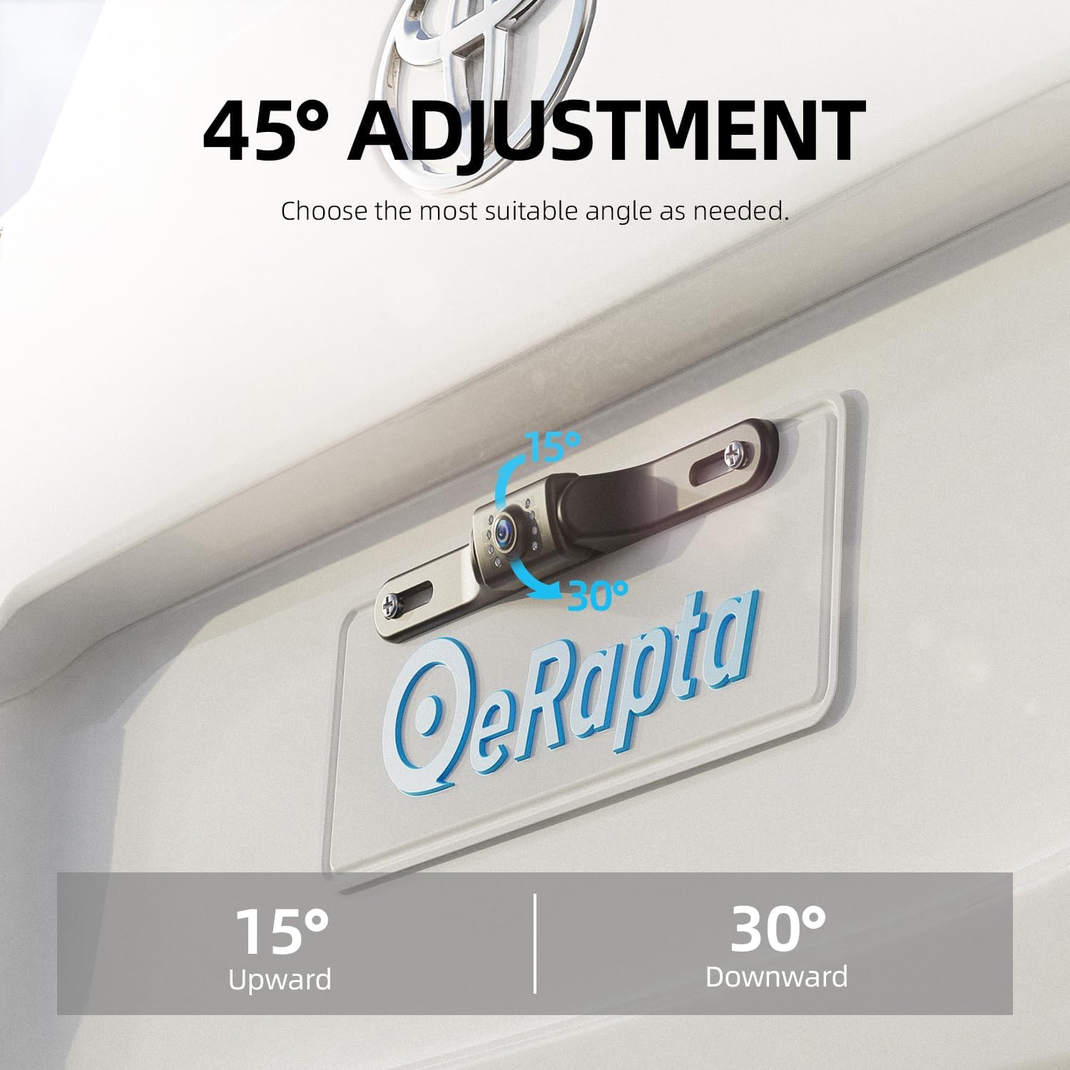 Erapta Backup Camera Rear View License Plate, 45 Adjustment Bracket With 149 Perfect Angle, Night Vision, Ip69K Lever Waterproof
