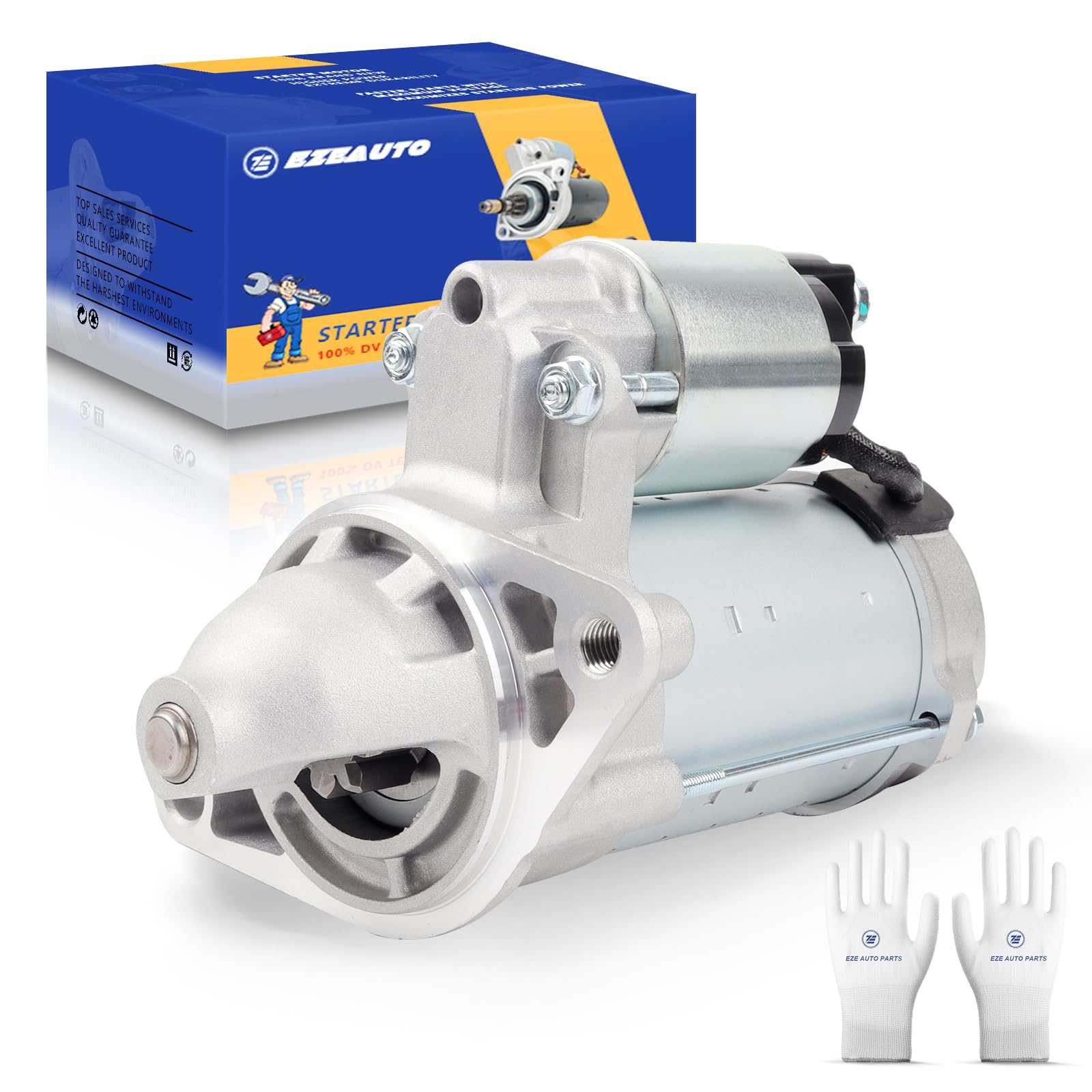 19049N Ezexpreze Starter Motor Compatible with 2009-2010 Pontiac Vibe, 2009-2013 Toyota Corolla, 2009-2014 Matrix L4 1.8L 1.6kw 