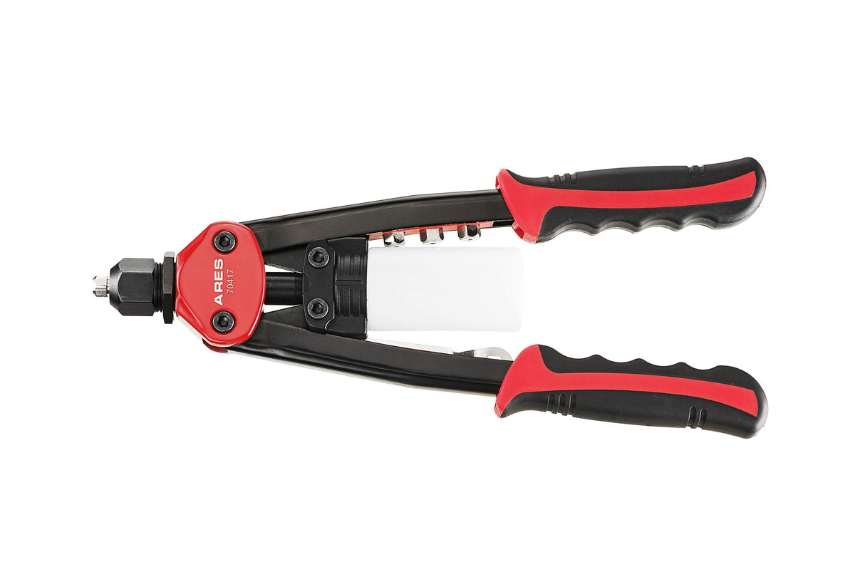 ARES 70417 - Heavy Duty Rivet Gun - Includes Chrome Molybdenum Special Profile Nozzle - Works with Aluminum, Steel and Stainless