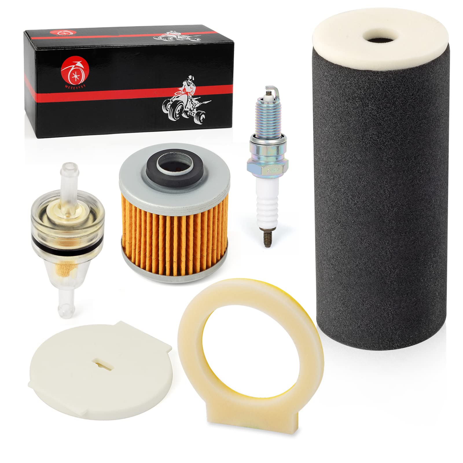 Air Filter Foam & END CAP Oil Filter spark plug For YAMAHA Grizzly 600 1998 1999 2000 2001 1UY-14451-00-00