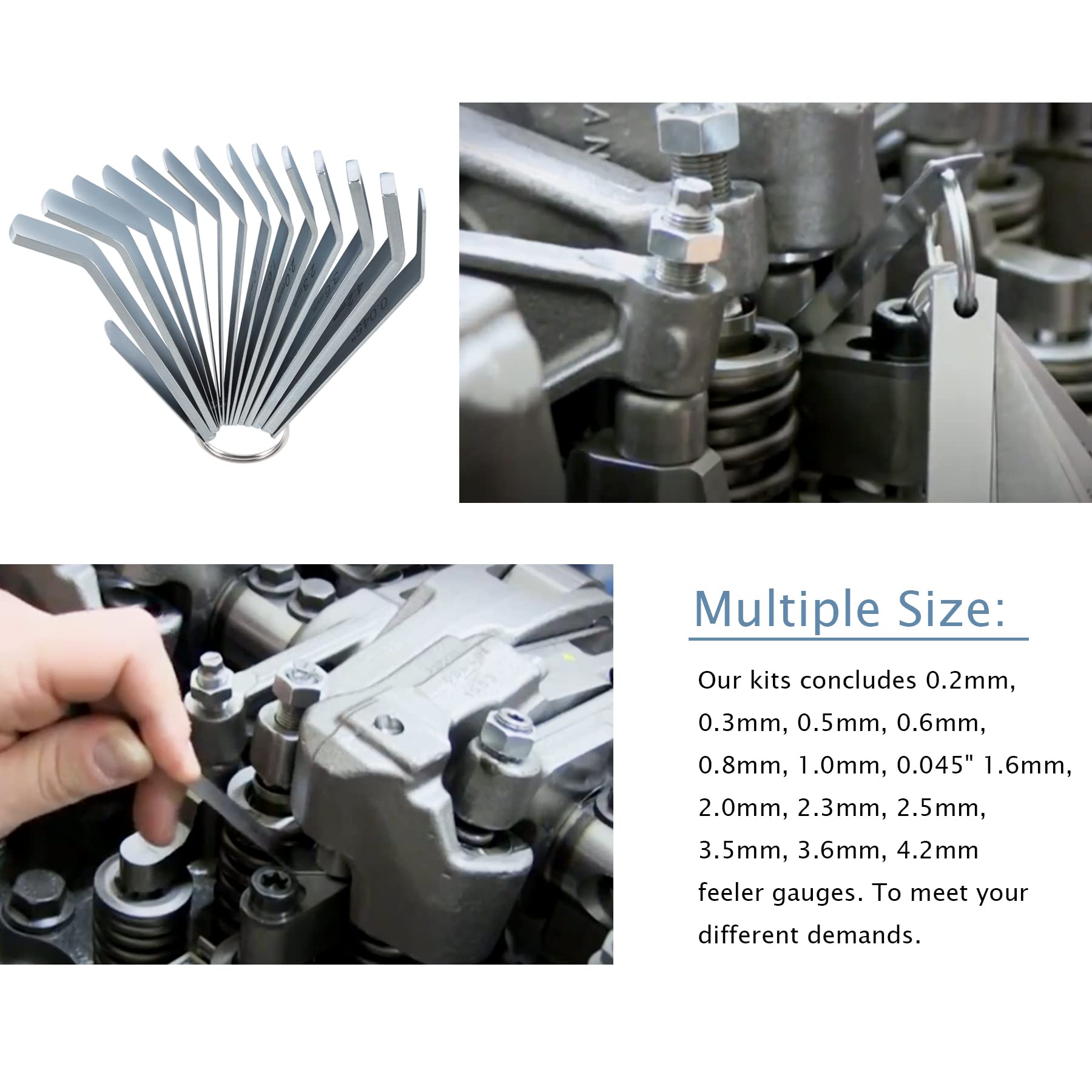 Yoowee Feeler Gauge Jake Brake Tool Set Compatible With Volve Mack Mp7 Mp8 Mp10 D12 D13 D16 Engines Replacement 85111377 88880052 88880053 Intake And Exhaust Valve Adjustment Kit
