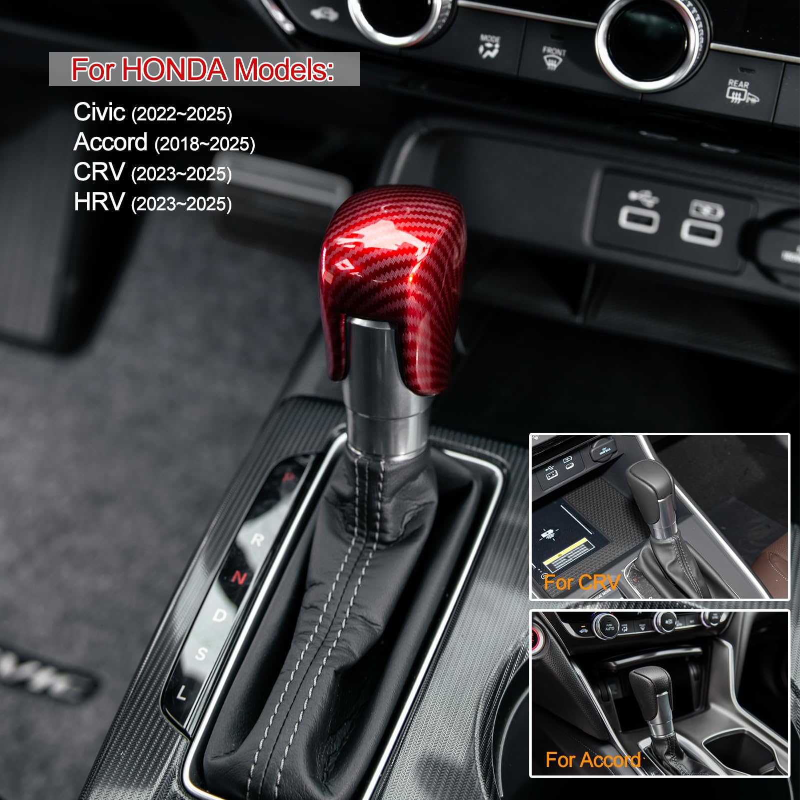 CKE for Honda Civic 2022 2023 2024 for Honda CR-V HR-V 2023 2024 for Honda Accord 2018-2024 Accessories ABS Car Center Console G