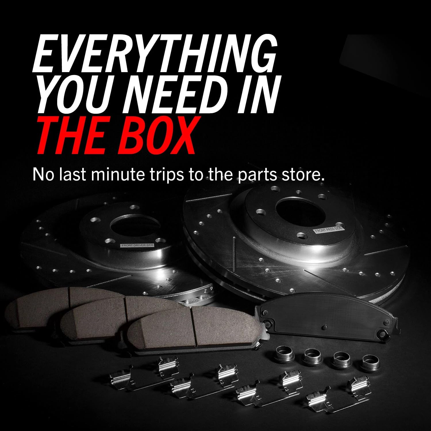 Power Stop K098 Rear Z23 Carbon-Fiber Ceramic Brake Pads and Drilled Slotted Disc Rotors Brake Kit For Nissan Altima Maxima Sent