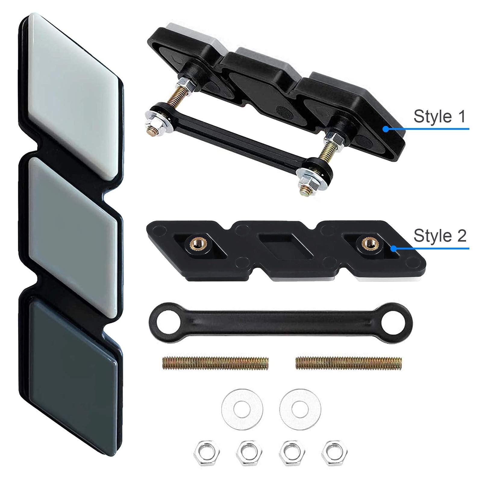 Tri-Color Front Grill Badge Emblem For Tacoma 4 Runner Tundra Sequoia Rav4 Highlander(White/Gray/Black