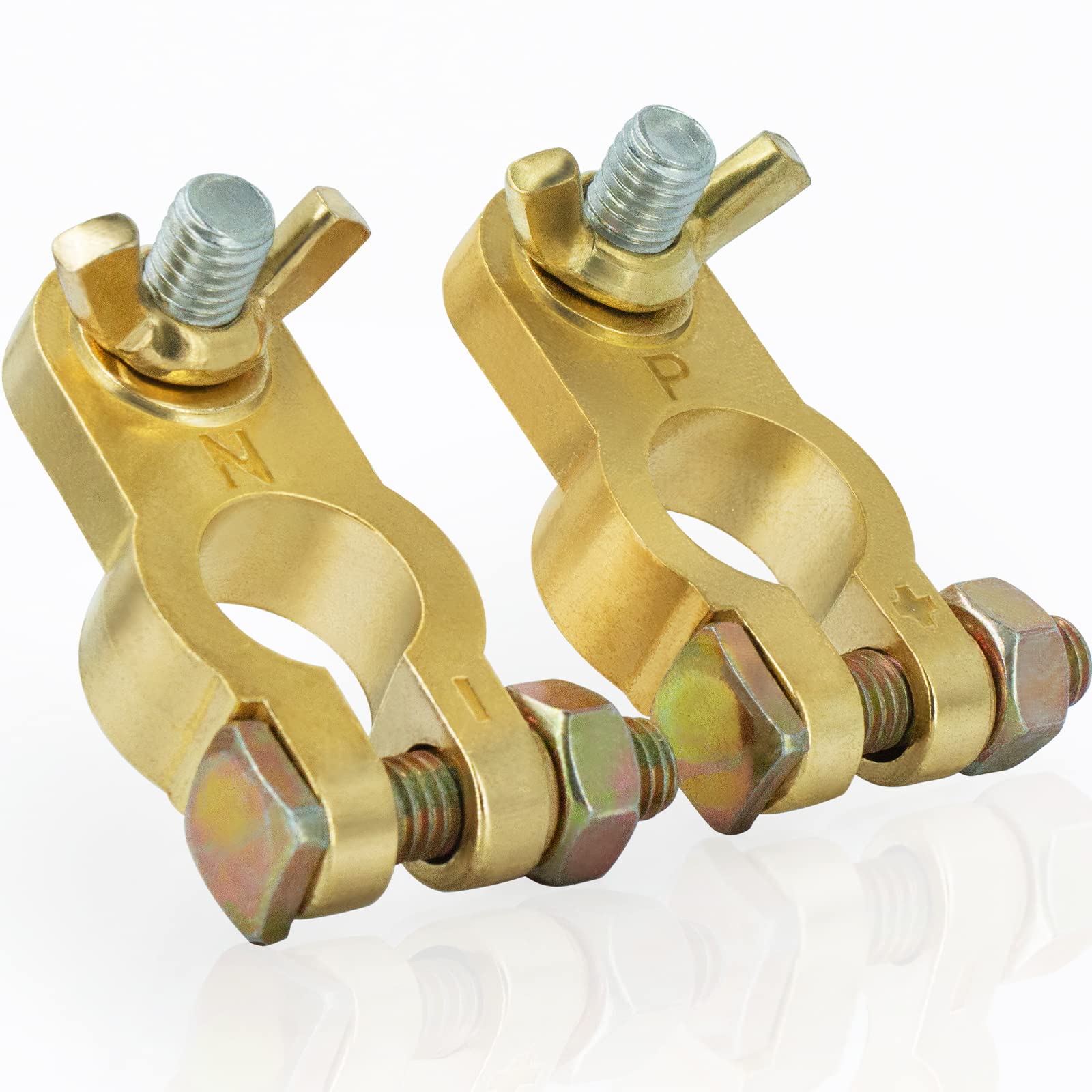 1 Pair Battery Terminal Connector, Cable End Connector Compatible With Car, Van, Truck Marine Boat RV etc, Top Post Battery Term