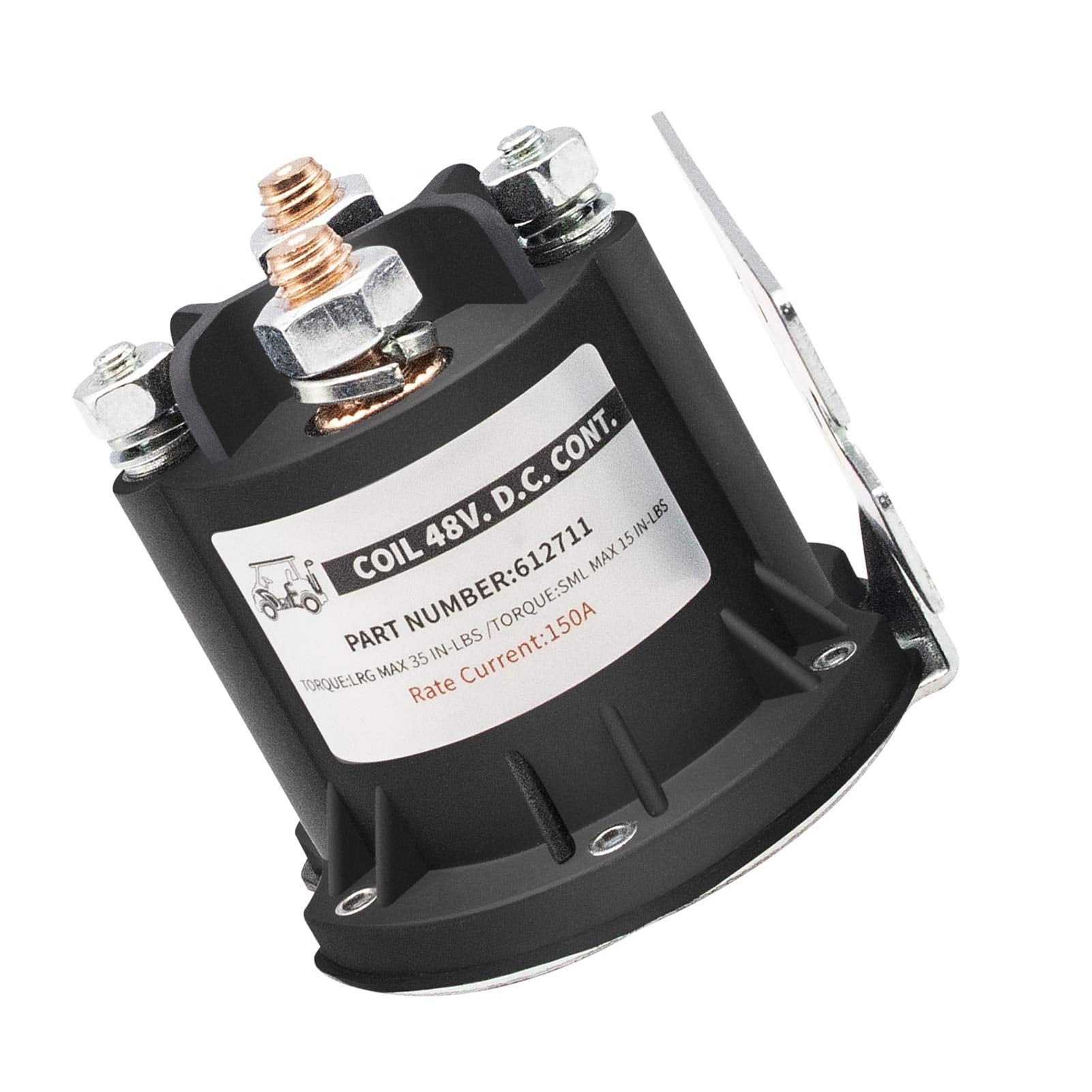 Drive-Up Ezgo Txt 48 Volt Solenoid For Electric 2010-Up & All 48V Mpt 800/1000 Vehicles Golf Cart,Oem 612711