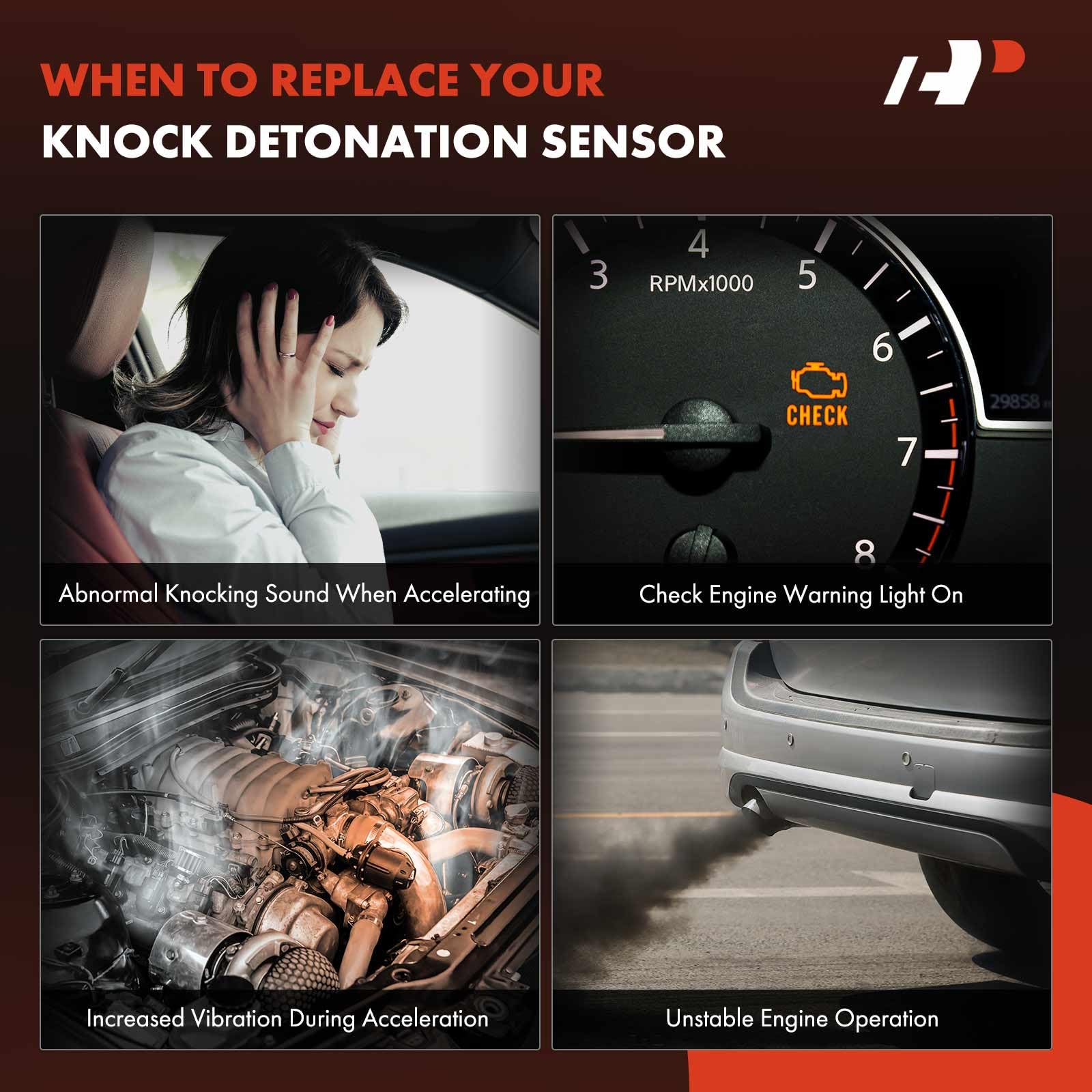 A-Premium Knock Detonation Sensor Compatible With Acura Rl 1996-2004 3.5L & Honda Civic 1996-2000 1.6L, Replace# 30530-P2M-A01,