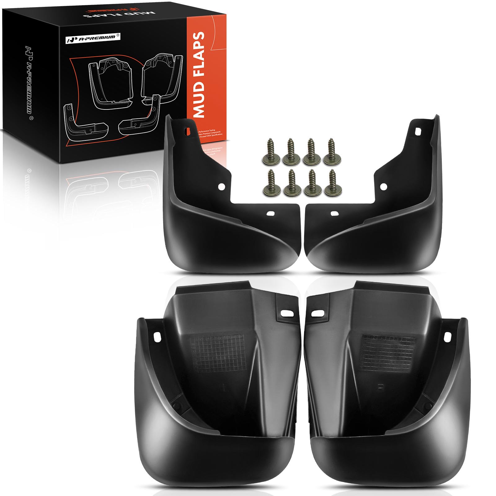 A-Premium Set Of 4Pcs Mud Flaps Splash Guards Mudguards Mudflaps With Hardware Accessories Compatible With Honda Accord 1998 199