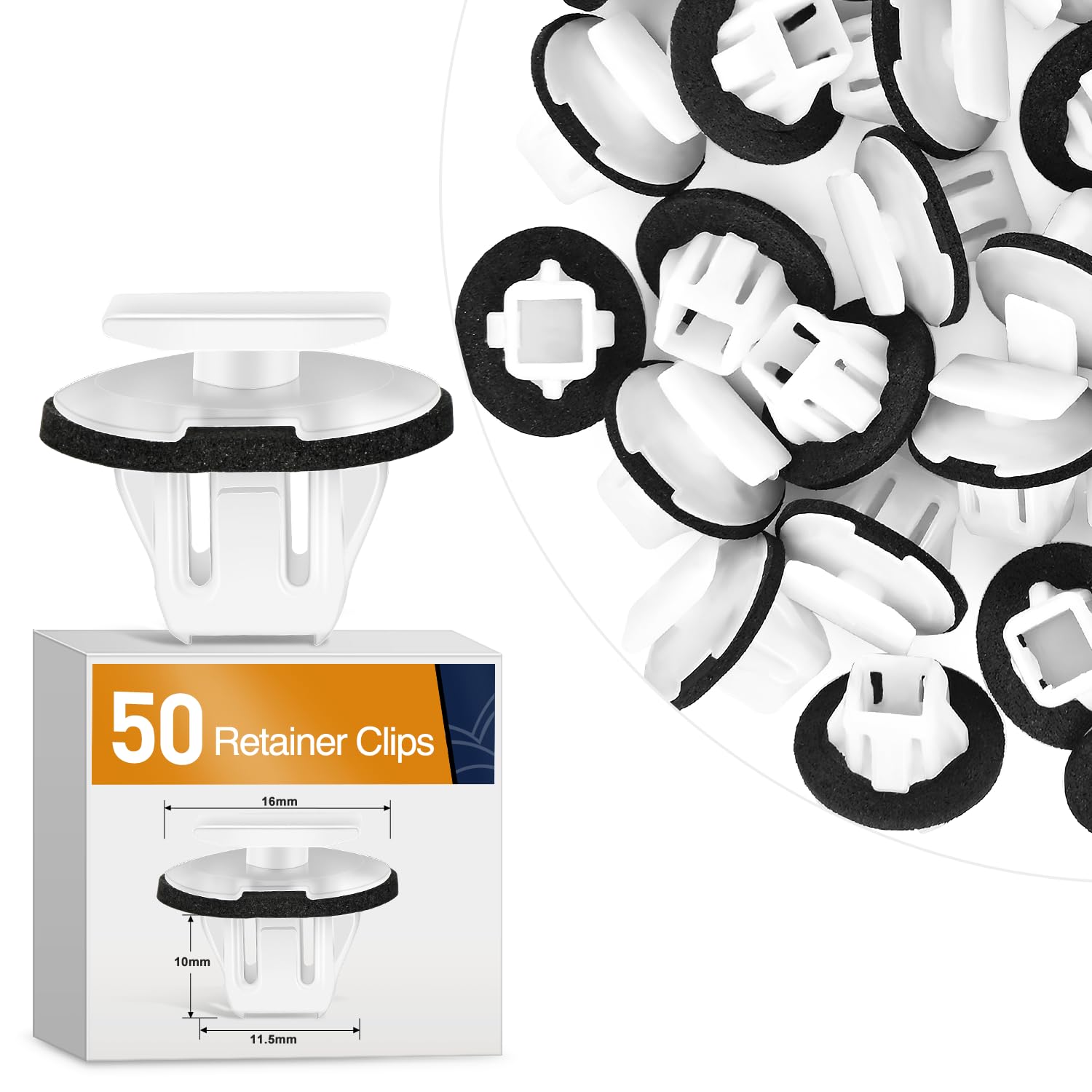 Gooacc 50Pcs Wheel Arch Fender Flare Moulding Clips Compatible With Nissan Armada Murano Juke Infiniti Qx56 Qx80 76882-Jg10A